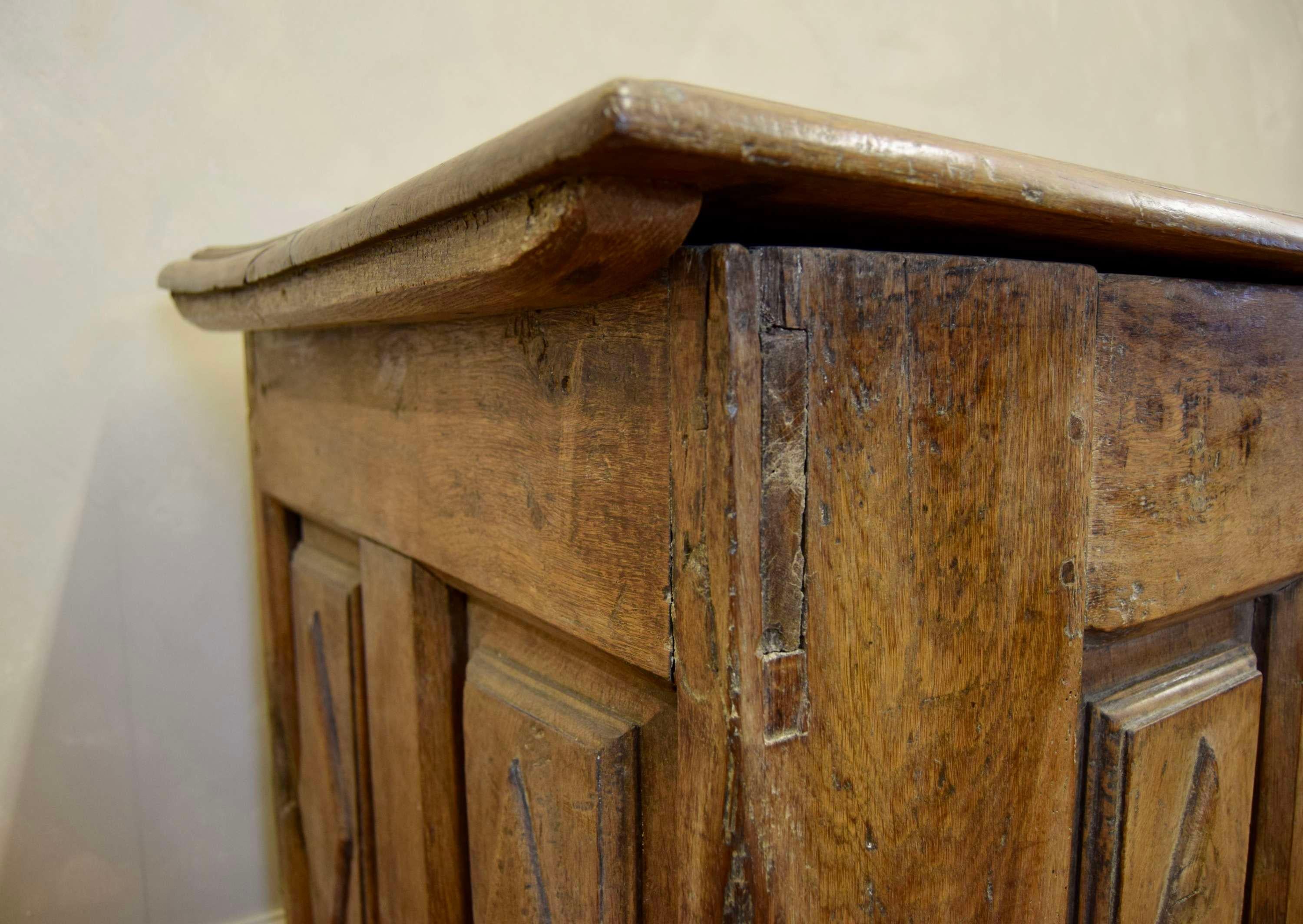 Mid-17th Century 17th Century Large Scale English Oak Coffer For Sale