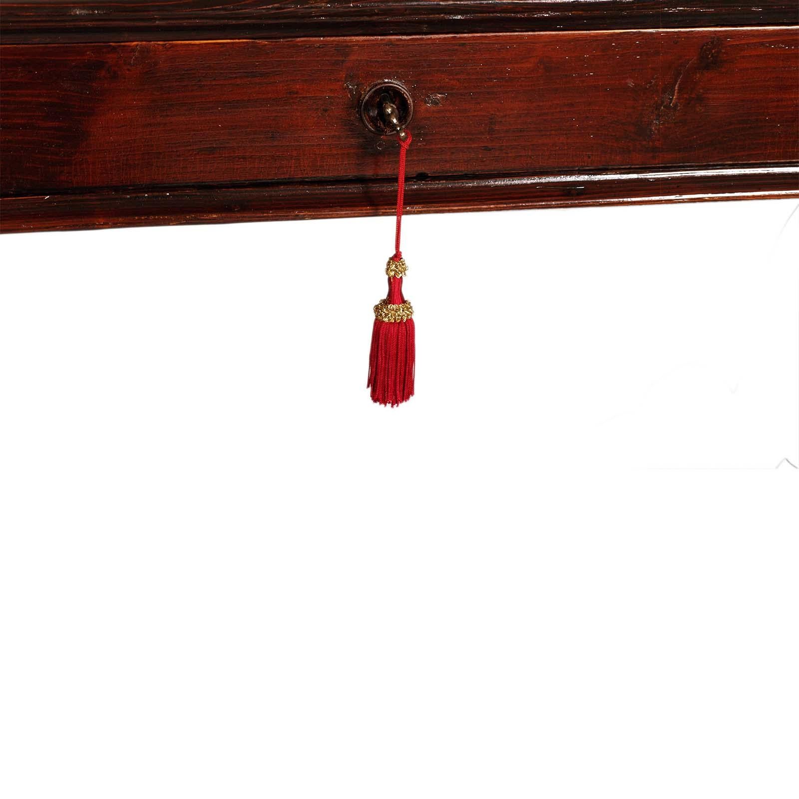 Italian 17th Century Large Tuscan Renaissance hanging Console in Walnut with Drawer For Sale