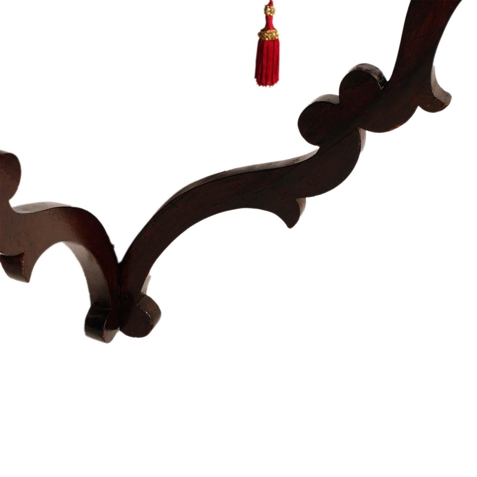 17th Century Large Tuscan Renaissance hanging Console in Walnut with Drawer In Good Condition For Sale In Vigonza, Padua