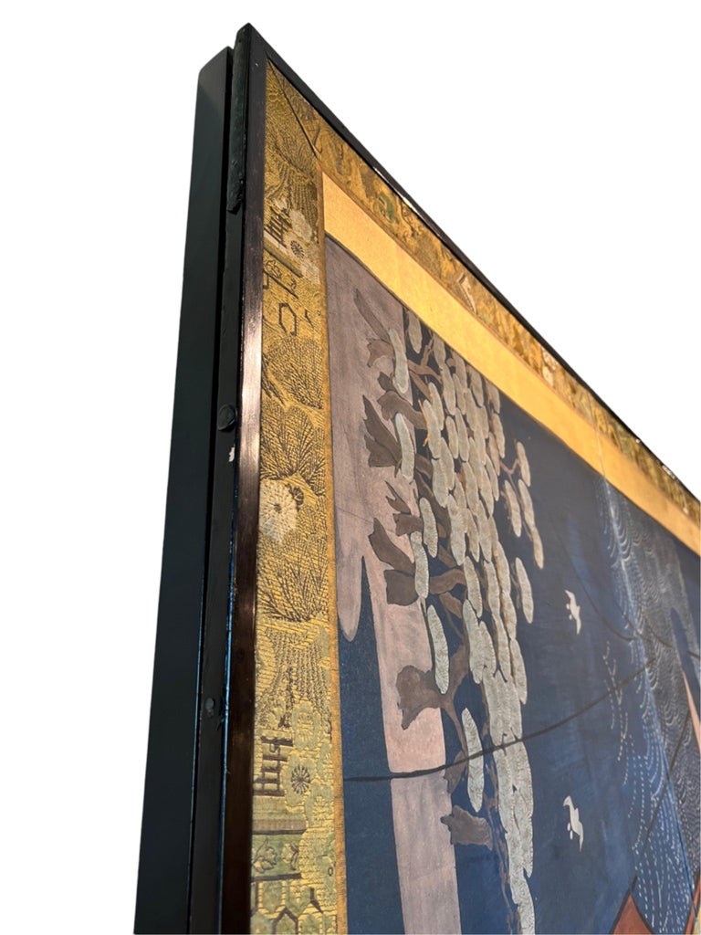 17th Century 'Late 1600s', Japanese Edo Period 12-Panel Folding Screen Painted For Sale 11
