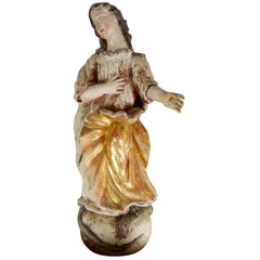 17th Century Lime Wood Madonna Immaculata in Manner of Tilman Riemenschneider