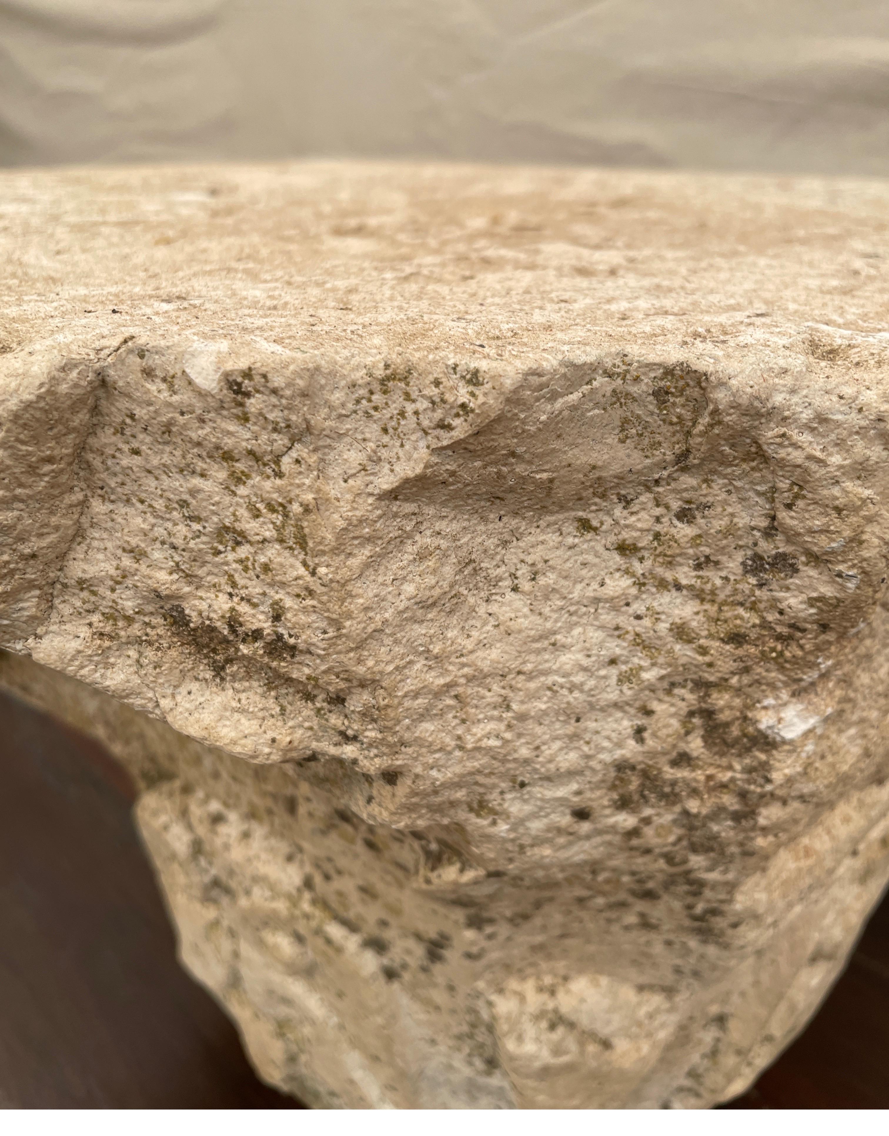Sandstone 17th Century Limestone Capital from Seville Spain For Sale