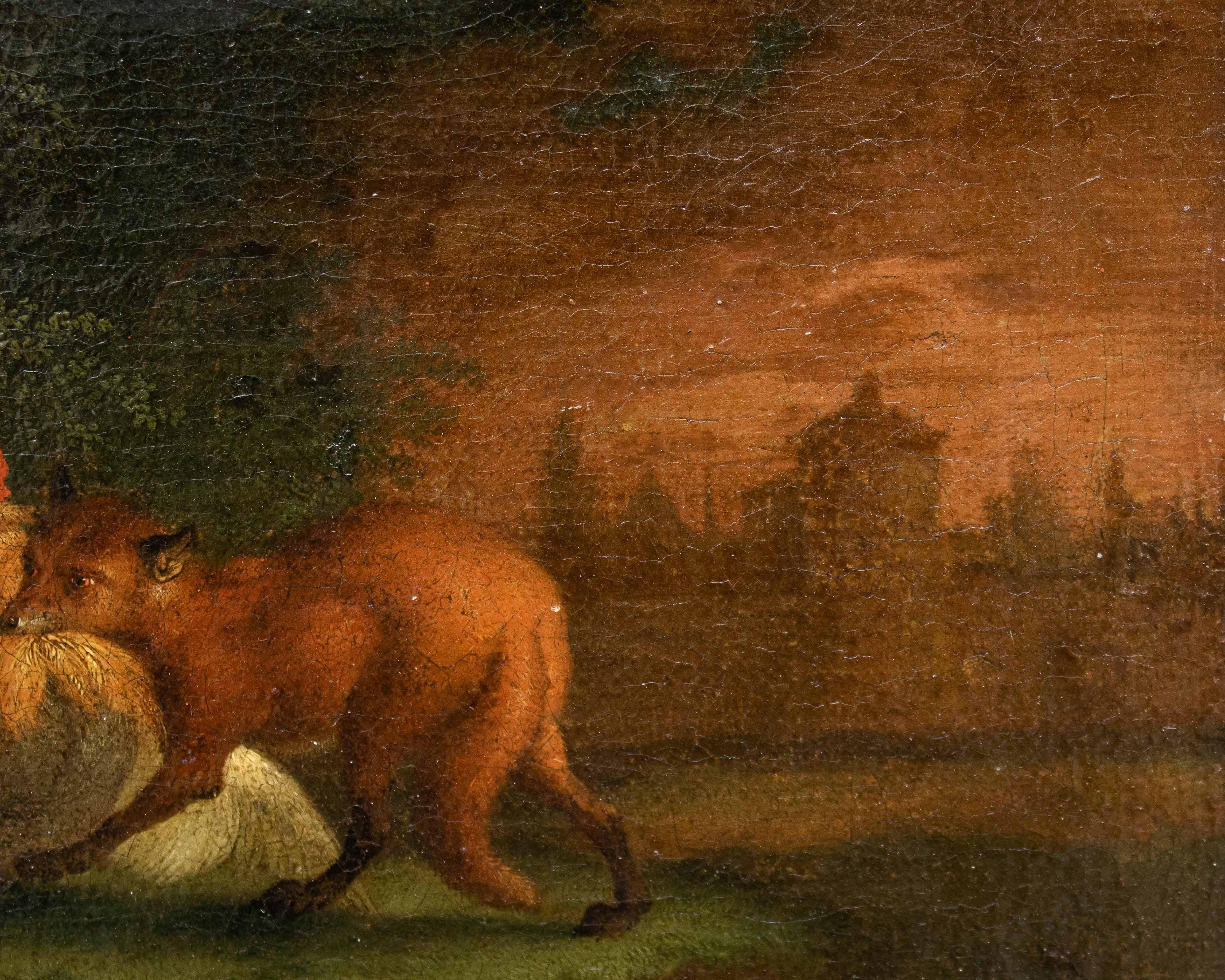 17. Jahrhundert Live Nature Paar Gemälde Öl auf Leinwand Flemish School im Angebot 6