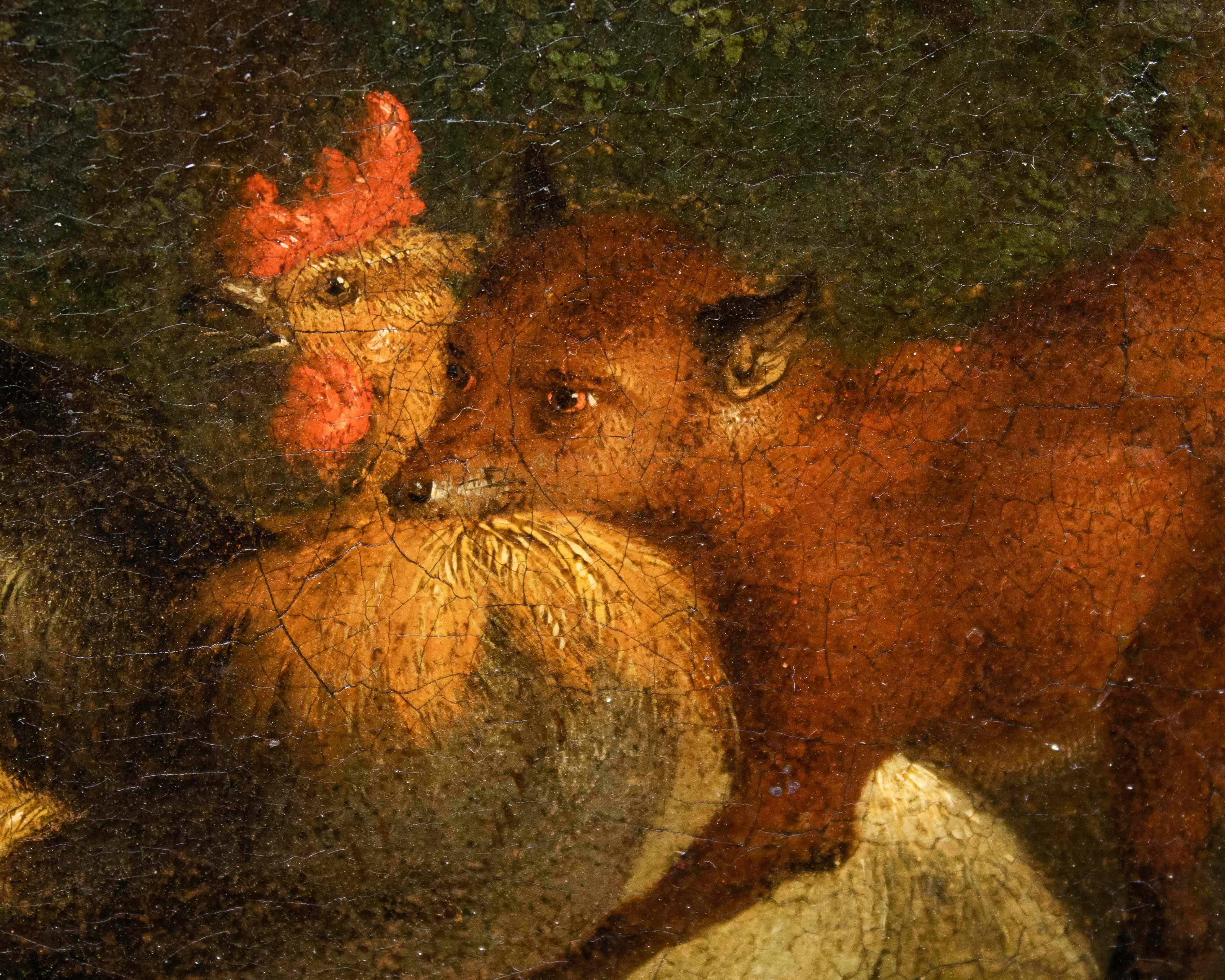17. Jahrhundert Live Nature Paar Gemälde Öl auf Leinwand Flemish School im Angebot 7