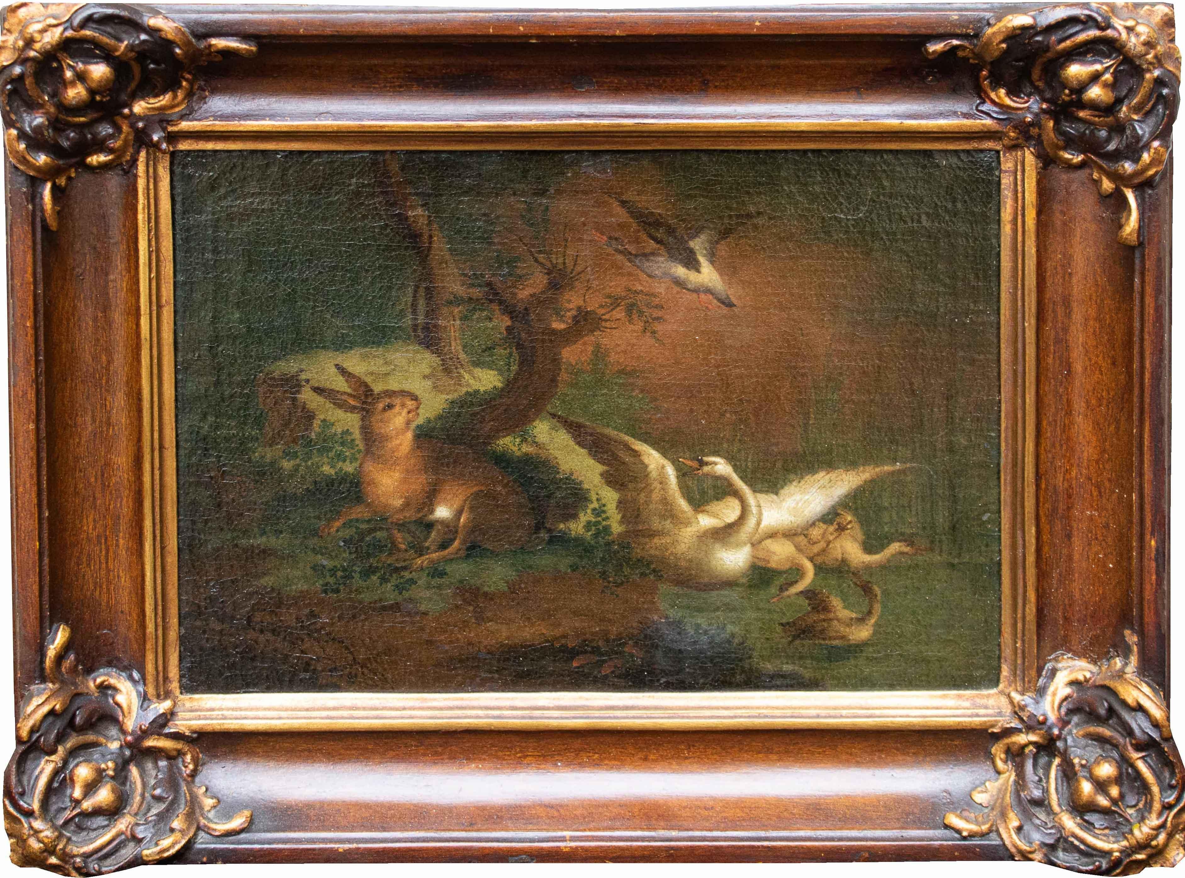 17th Century Live Nature Pair of Paintings Oil on Canvas Flemish School In Good Condition For Sale In Milan, IT
