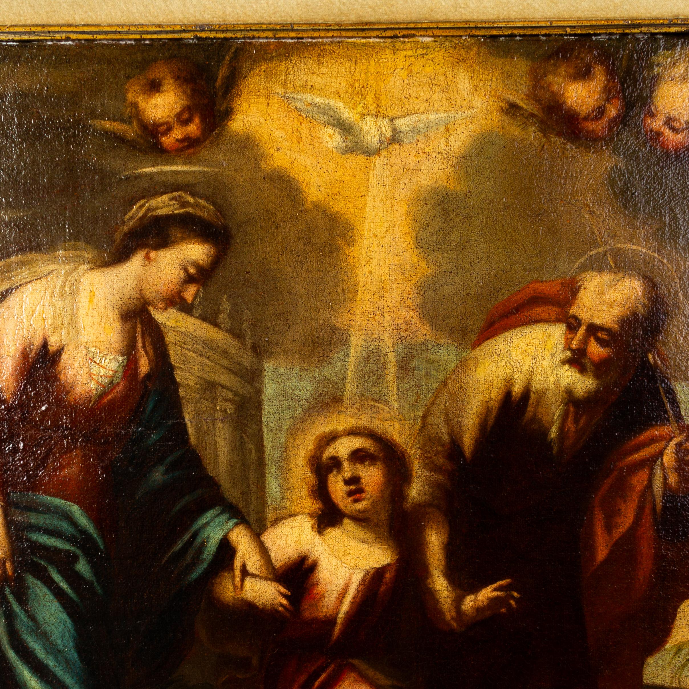 18th Century and Earlier 17th Century Lombard Old Master Oil Painting Flight into Egypt For Sale