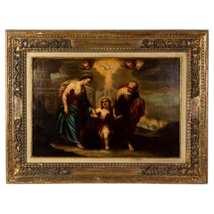 Peinture à l'huile du maître lombard du 17ème siècle - Vol vers l'Égypte