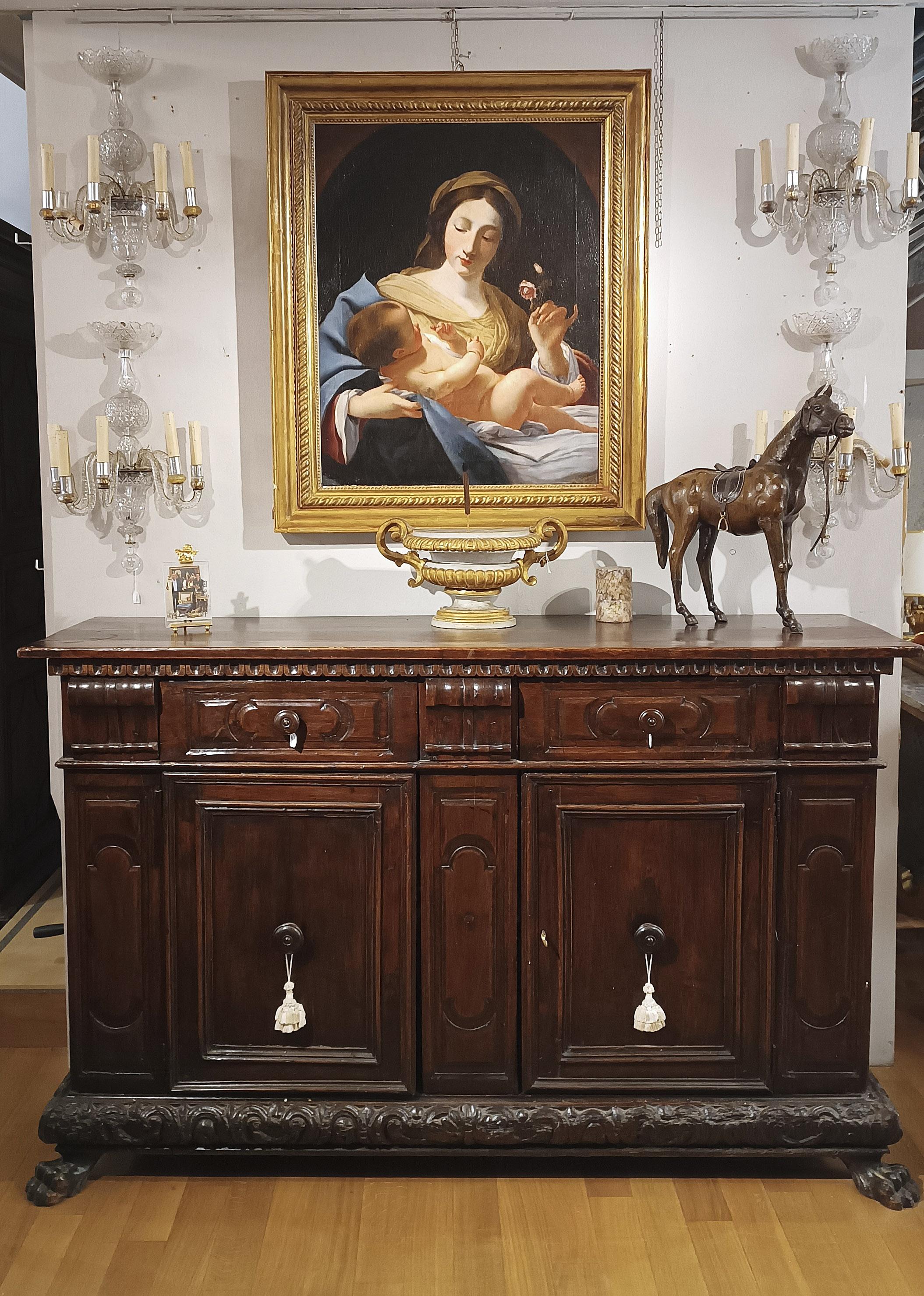 17th CENTURY LOMBARD WALNUT SIDEBOARD For Sale 2