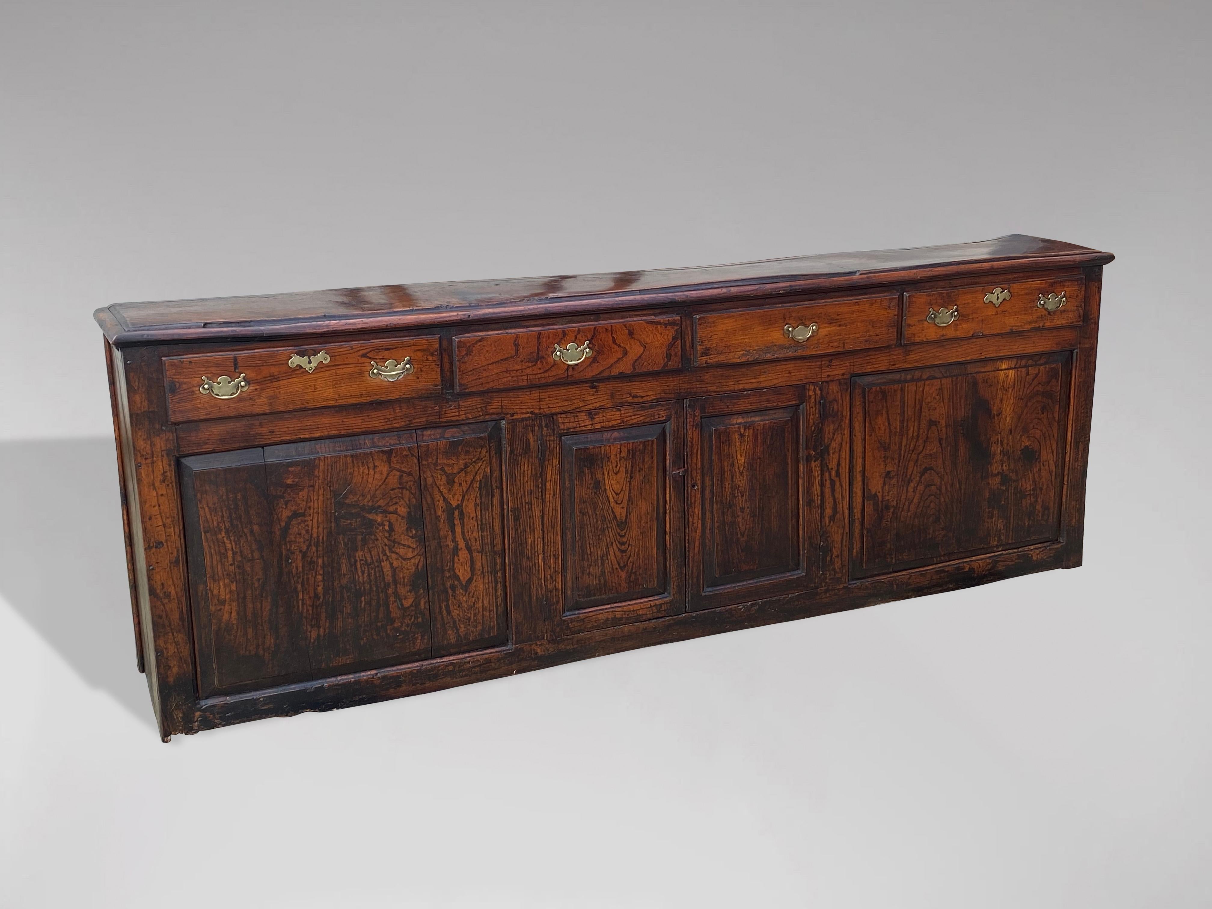 Country 17th Century Long Oak Dresser Base For Sale