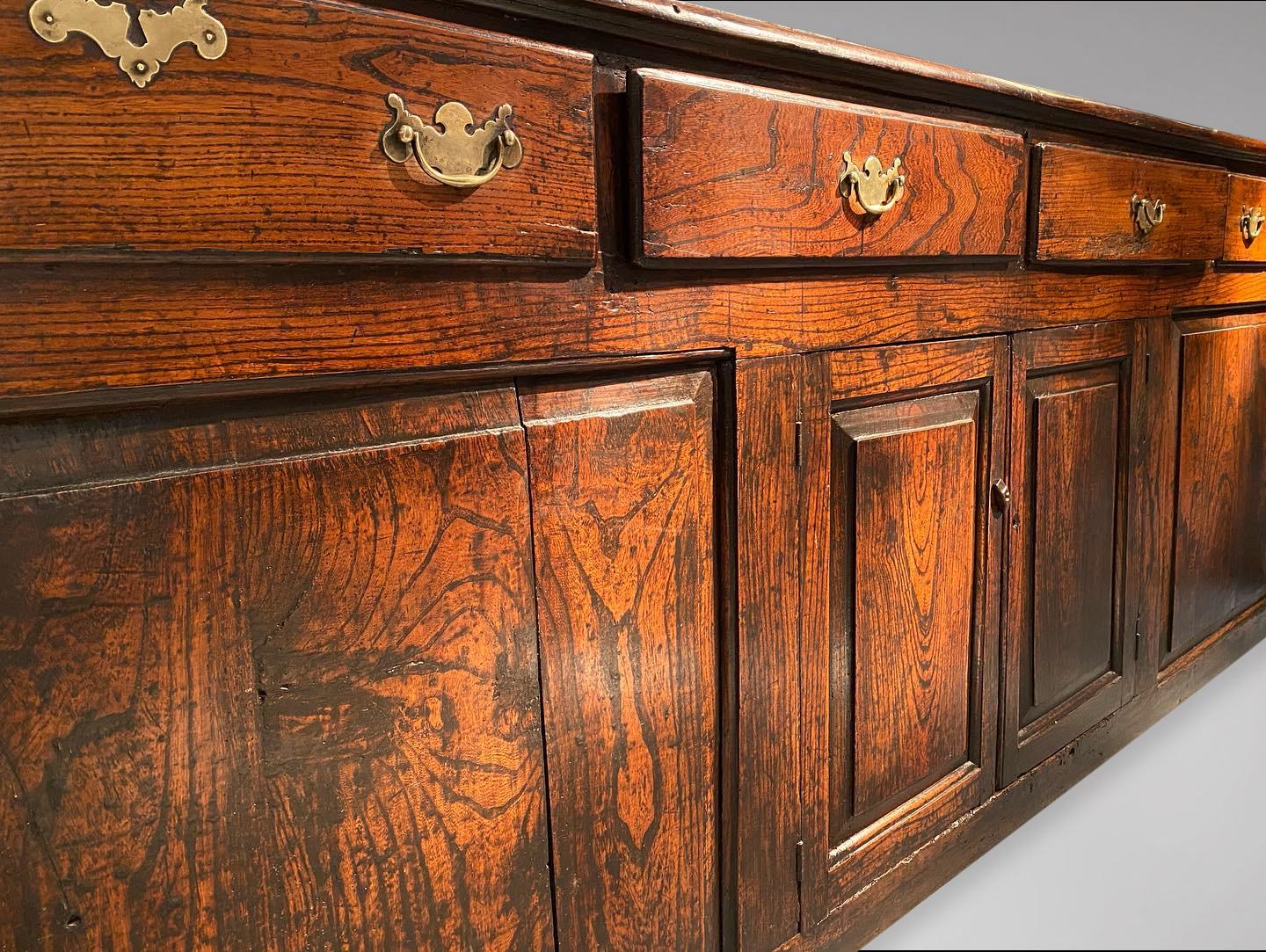 17th Century Long Oak Dresser Base For Sale 1
