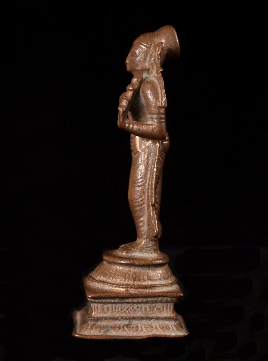 Indian 17th Century Lost Wax Cast Bronze Radha, Lover of Krishna, India For Sale