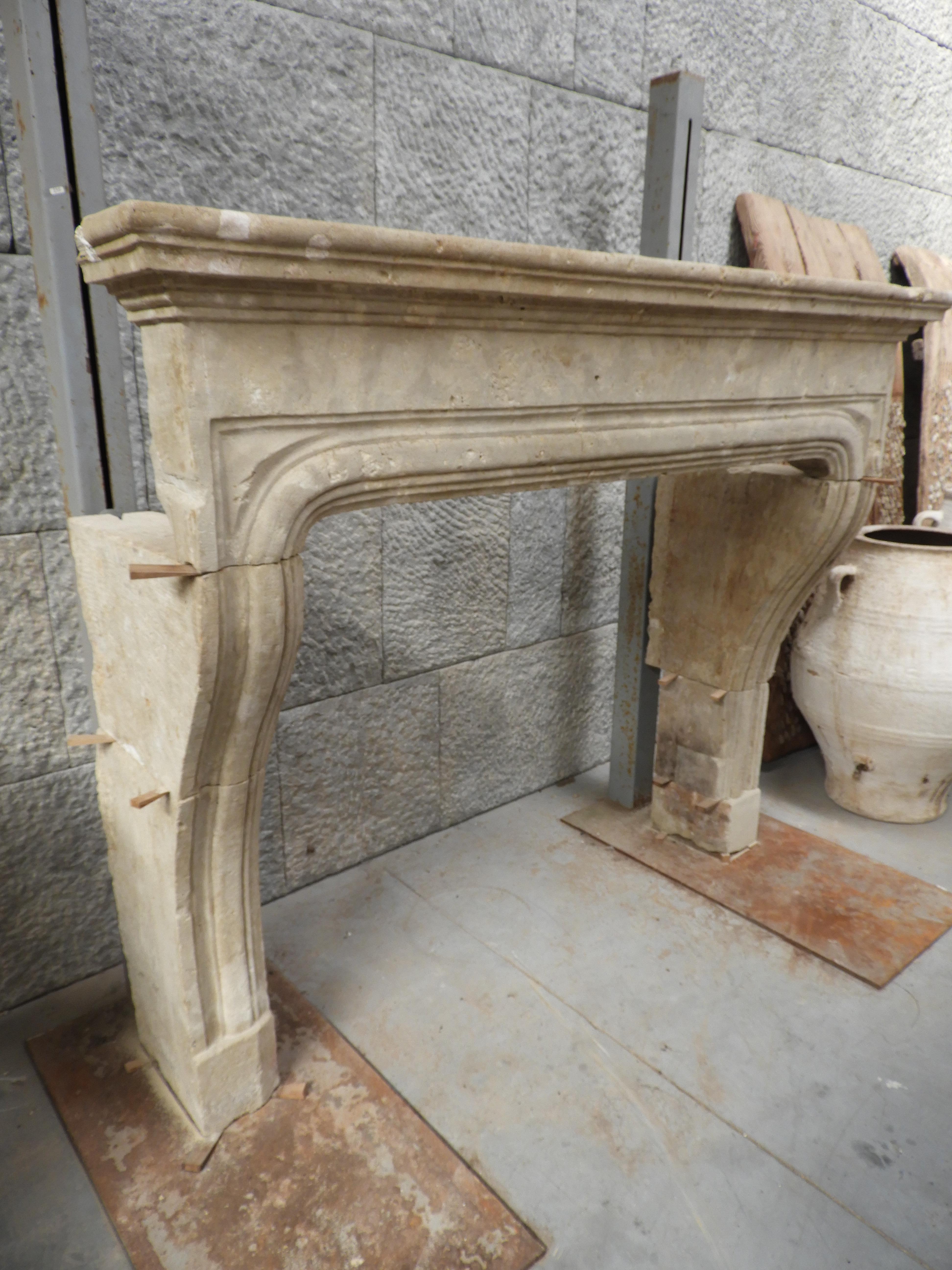 17th century French sandstone fireplace, nice warn patina, its already partially restored, the paint has been taken of by hand not to damage the surface of the stone so it keeps it's character. Really nice fireplace that has seen a lot of history.