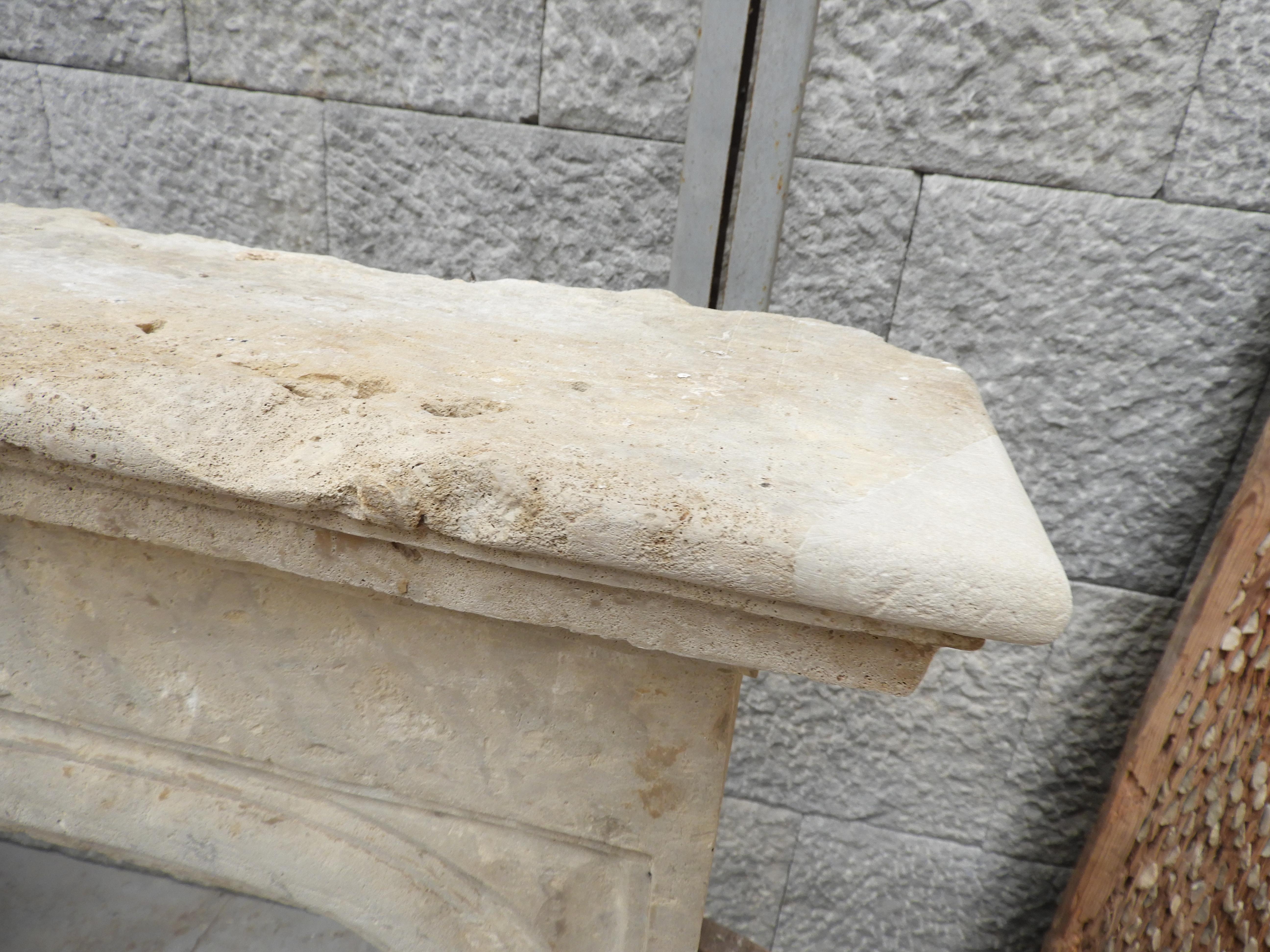 18th Century and Earlier 17th Century Louis XIII Fireplace in French Sandstone For Sale