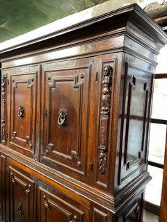 17th Century Italian Louis XIII Roman Walnut Wardrobes Armoires, 1630