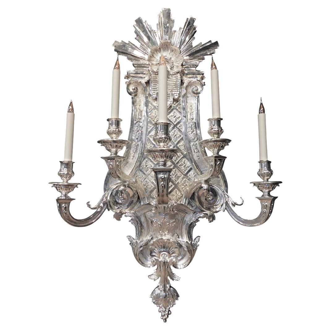 19th Dragon Pair of Wall Lamp in Bronze Oxidized Silver and 24K Gold For Sale at 1stDibs