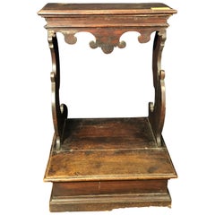 17th Century Louis XIV Walnut Italian Faldstool Religious Lombard, 1690s