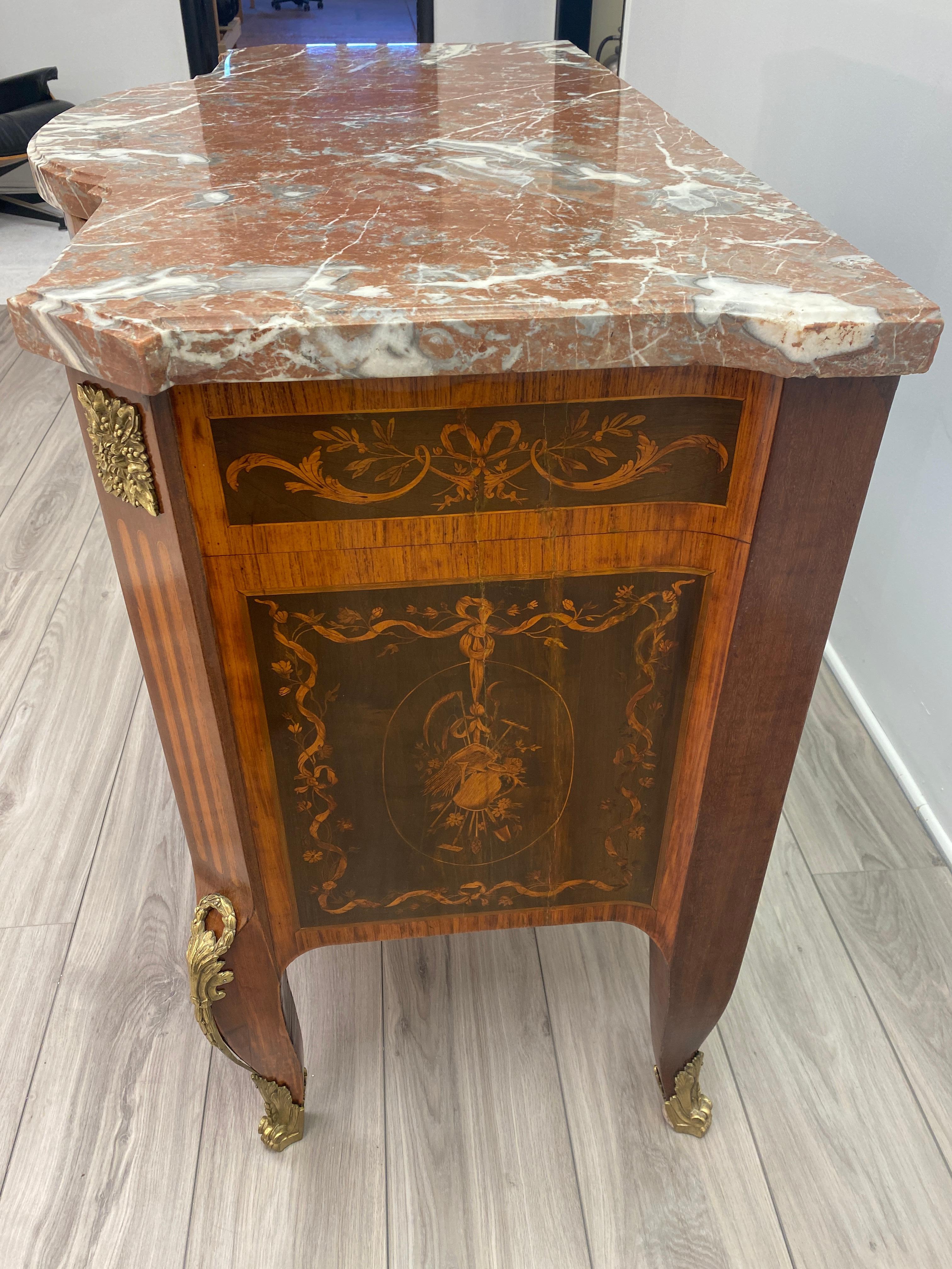 Louis XVI Marble Top Commode 8