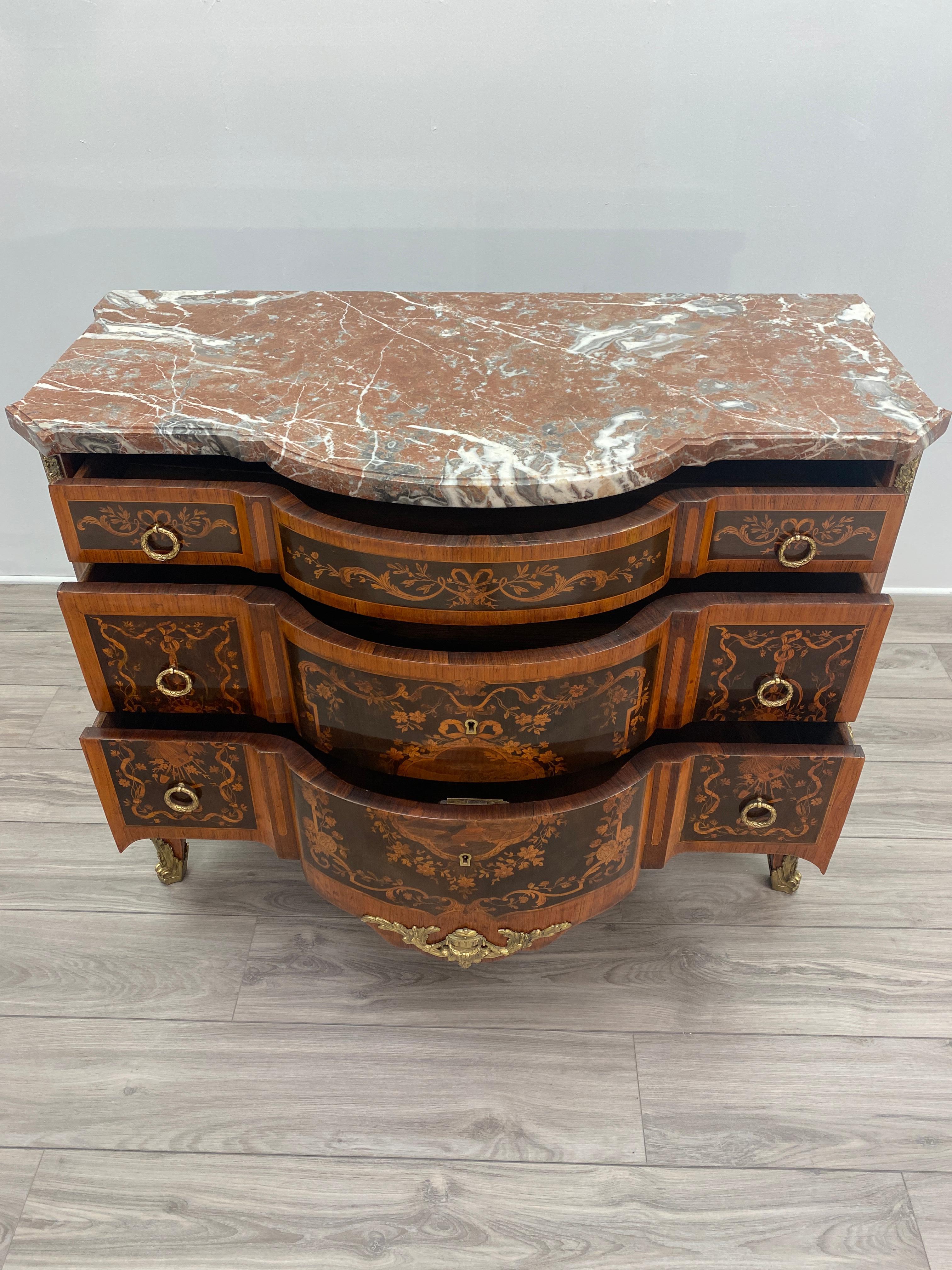 Louis XVI Marble Top Commode 9