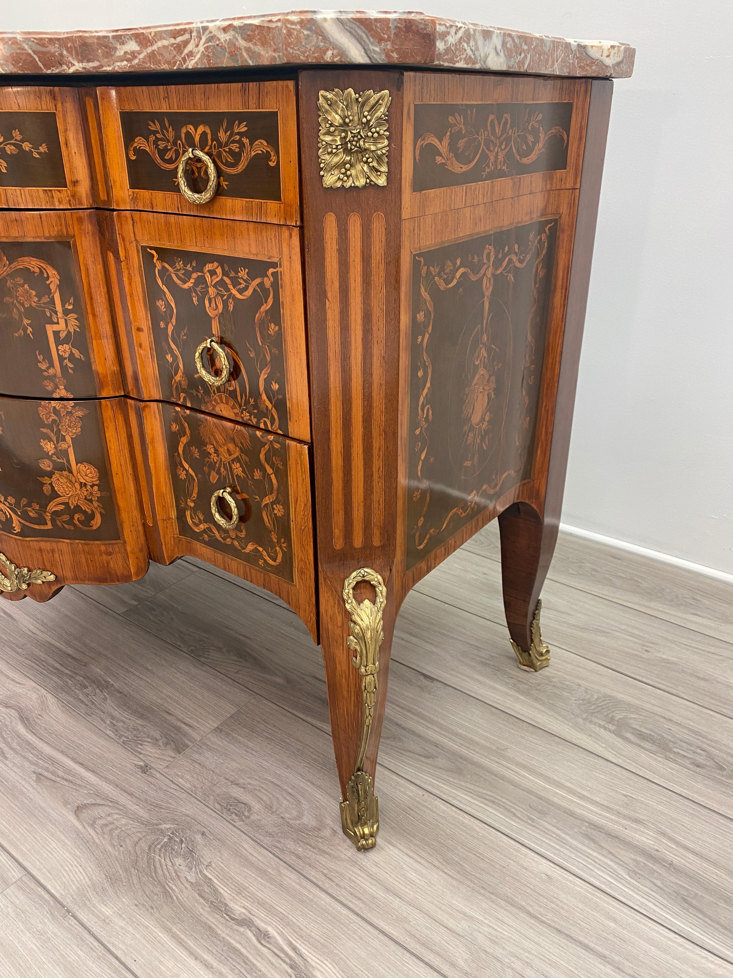 18th Century Louis XVI Marble Top Commode