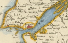 17th Century Map of Southern Portugal by Sanson – Hand-Colored, 1679