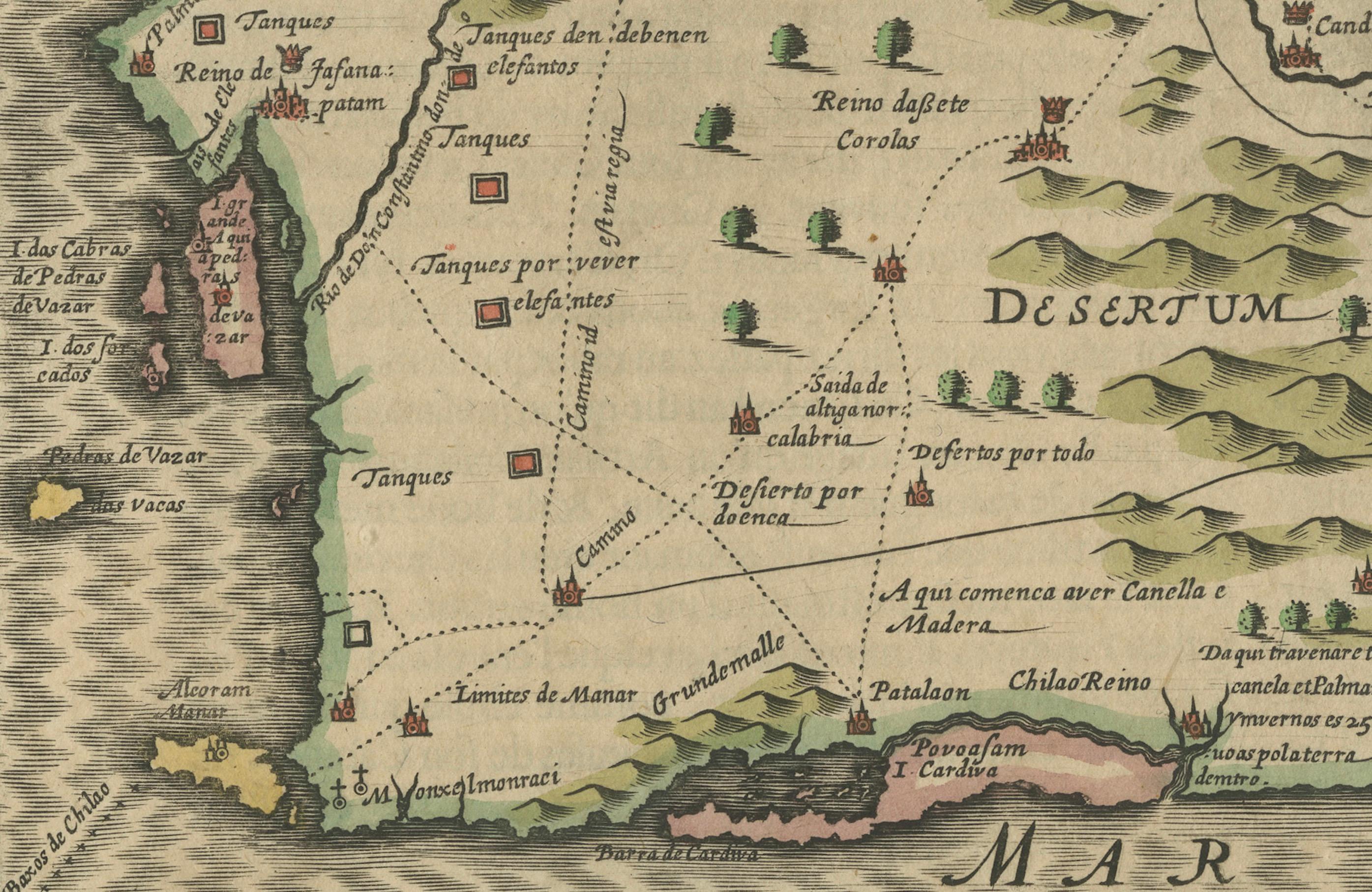 Map von Sri Lanka (Ceylon) aus dem 17. Jahrhundert von Mercator & van den Keere, 1630 (Mitte 17. Jahrhundert) im Angebot