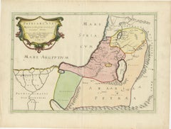 Map des lateinischen Patriarchats Jerusalem aus dem 17. Jahrhundert von Melchior Tavernier