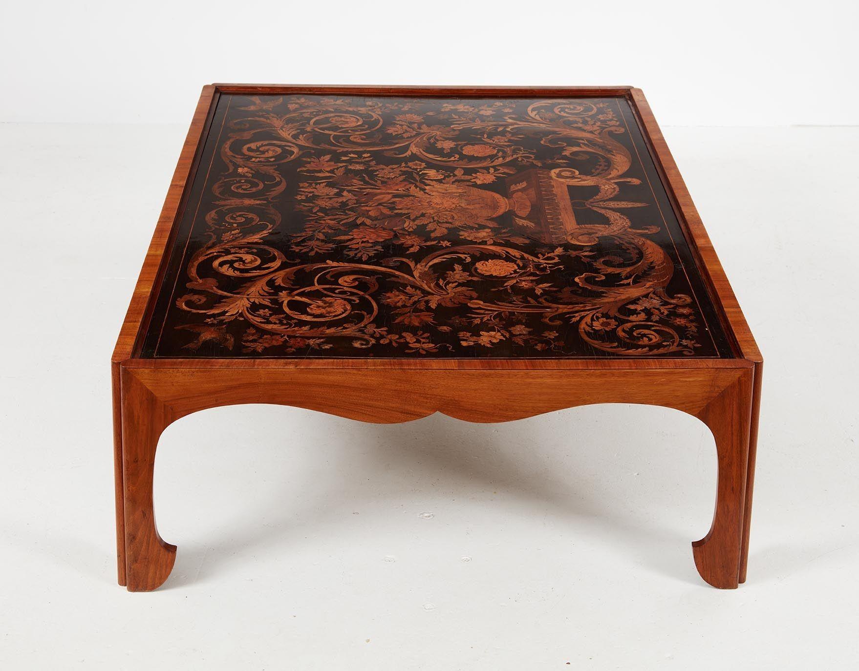 17th Century Marquetry Panel Coffee Table In Good Condition For Sale In Greenwich, CT
