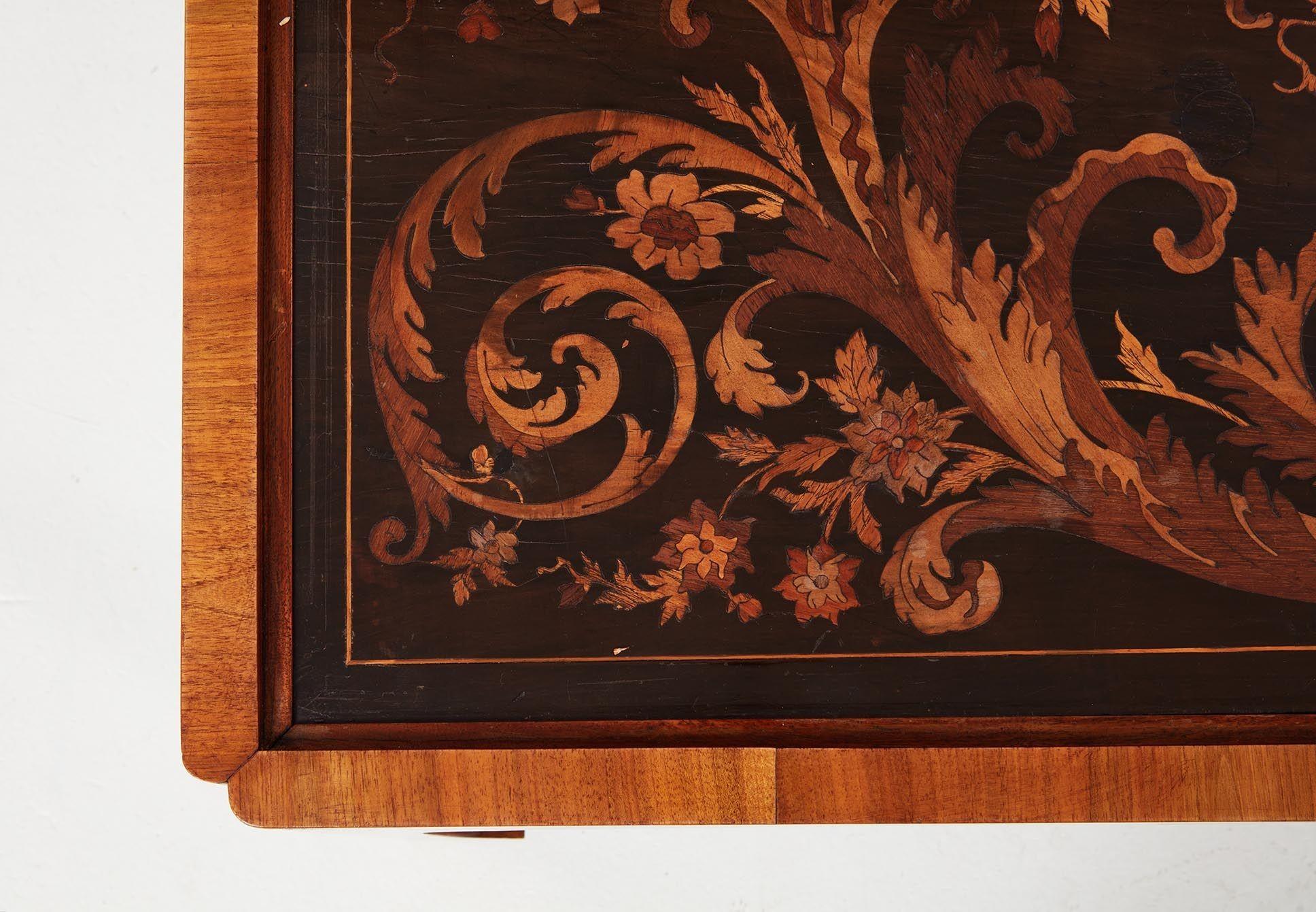 18th Century and Earlier 17th Century Marquetry Panel Coffee Table For Sale
