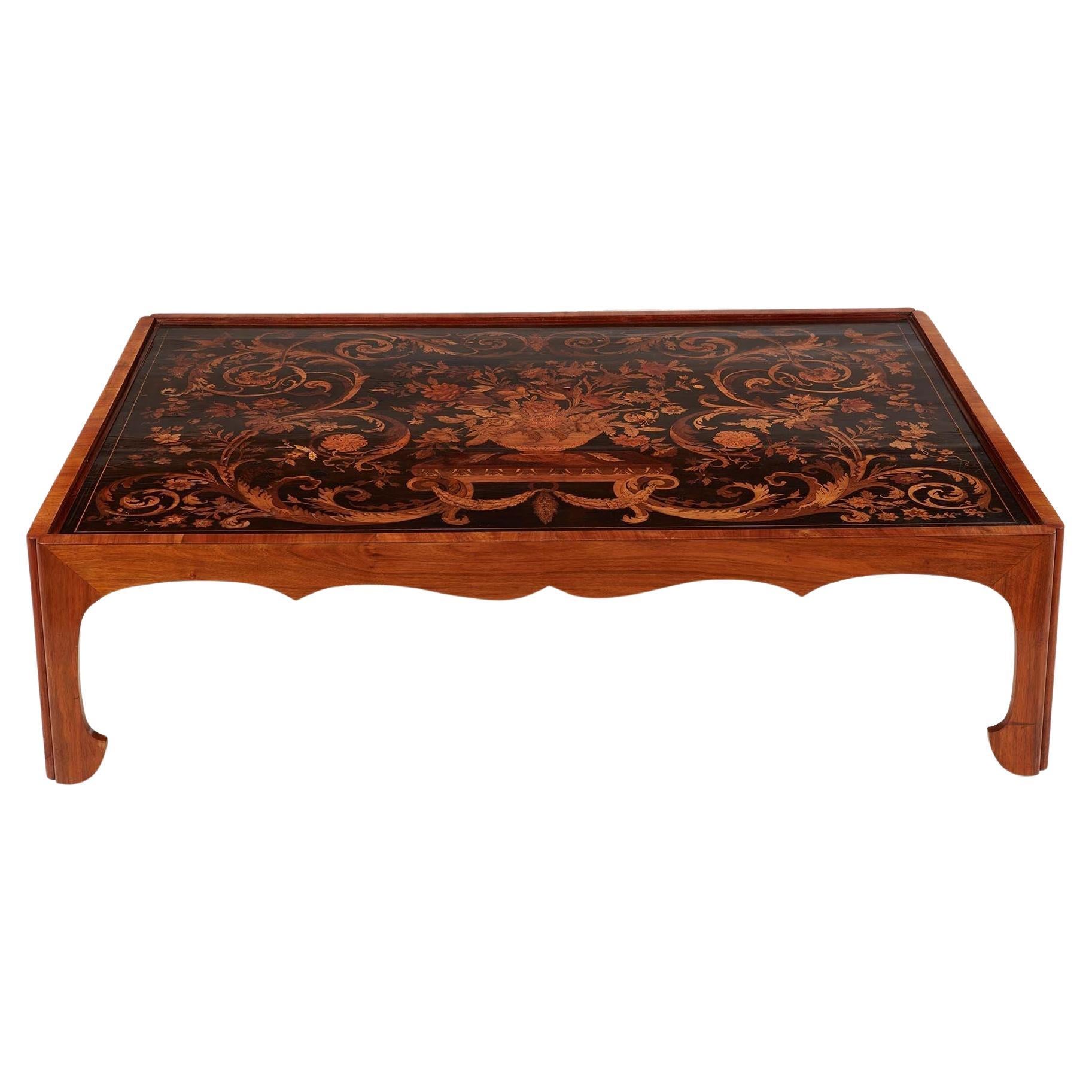 17th Century Marquetry Panel Coffee Table For Sale