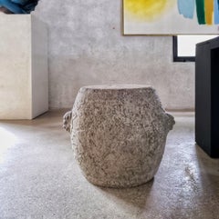 17th Century Ming Dynasty Hand Carved Stone Garden Stool / Side Table #1