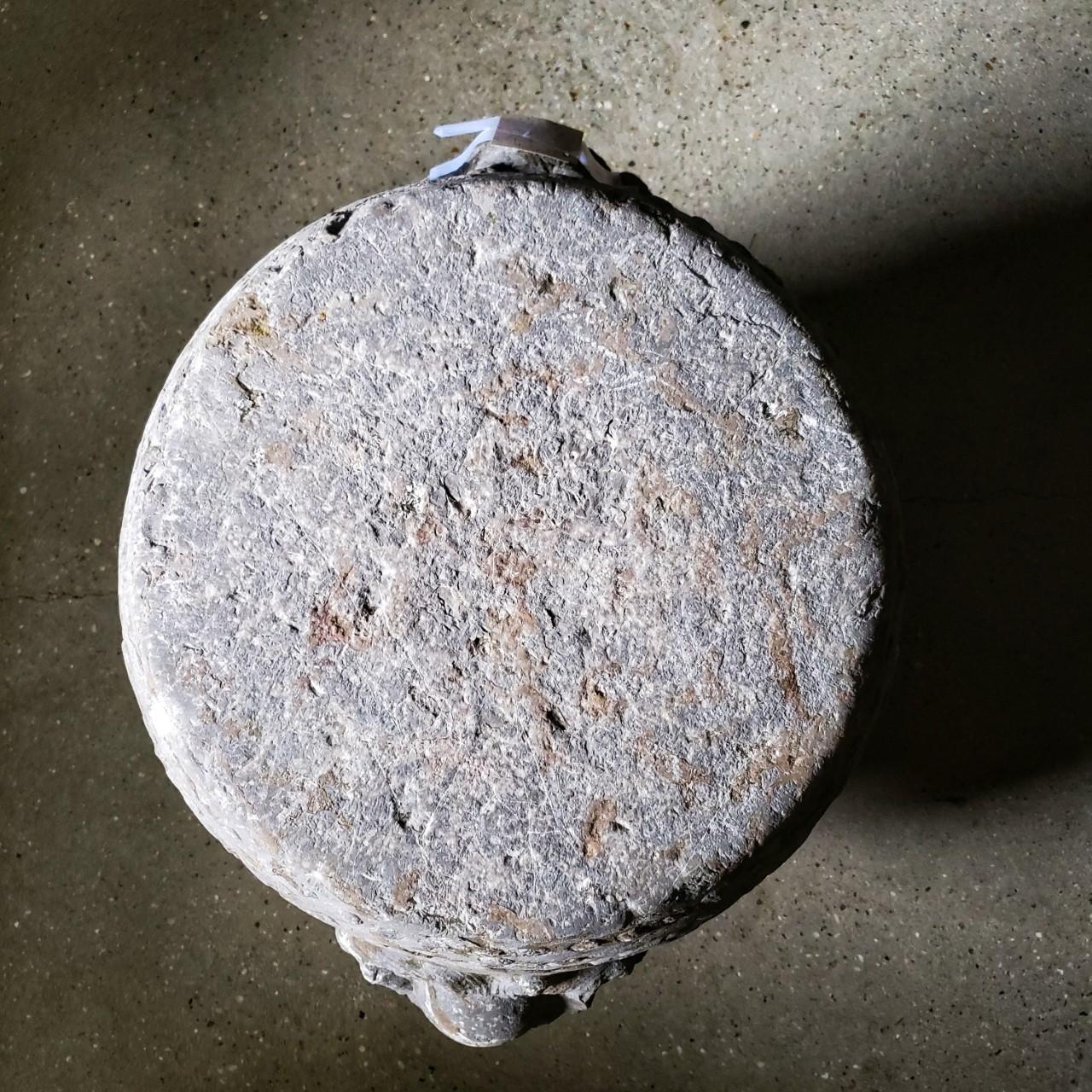 Chinese 17th Century Ming Dynasty Carved Stone Barrel #02 For Sale