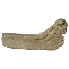 Used 17th Century Ming Dynasty Sandstone Dragon Gargoyle