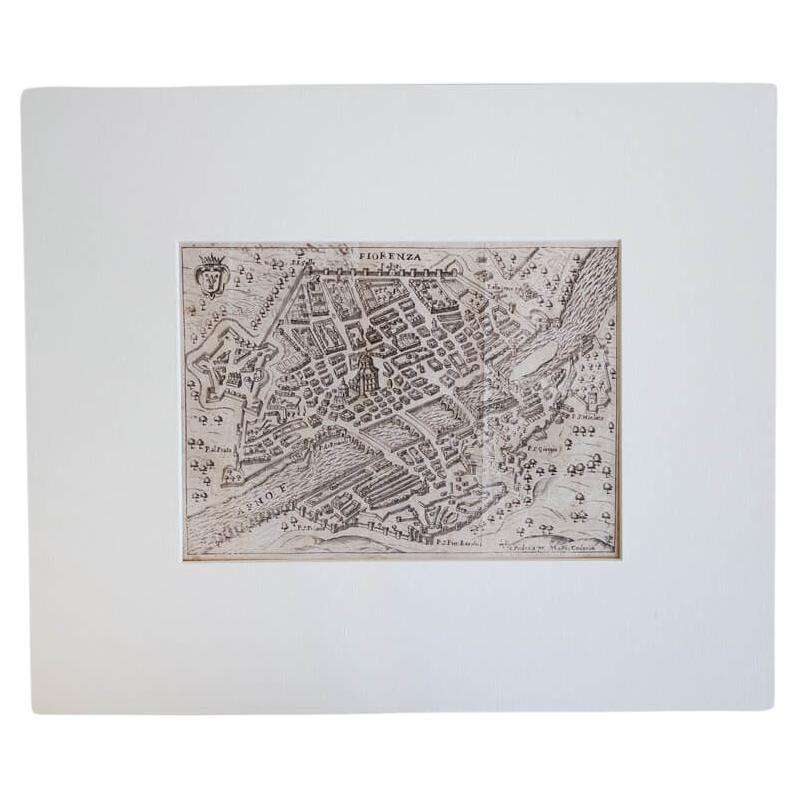 17th Century Miniature Map of Florence