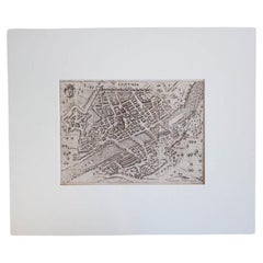Antique 17th Century Miniature Map of Florence