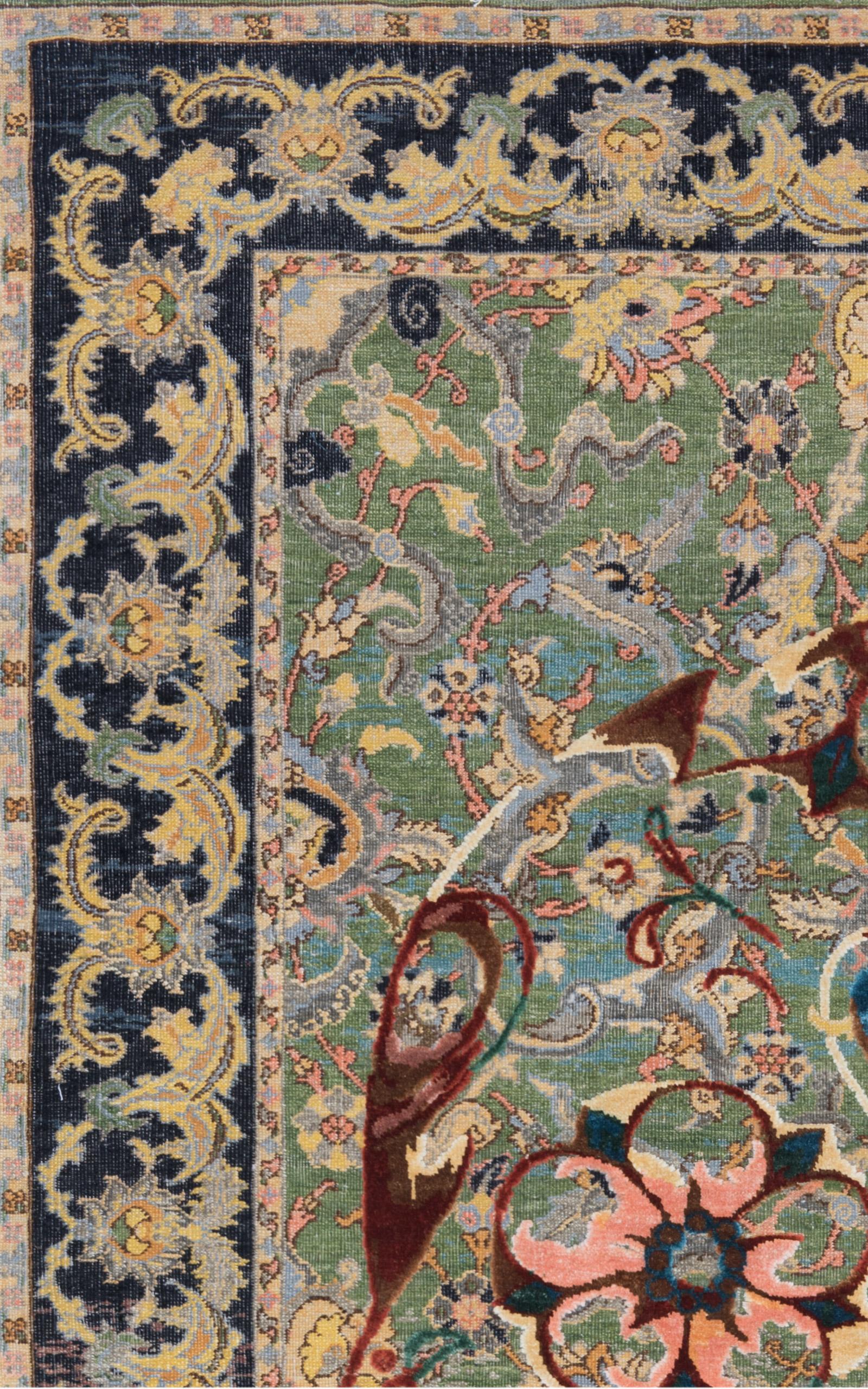 Contemporary King Umberto Skull Polonaise Rug by Knots Rugs, Hand-Knotted Silk & Wool For Sale