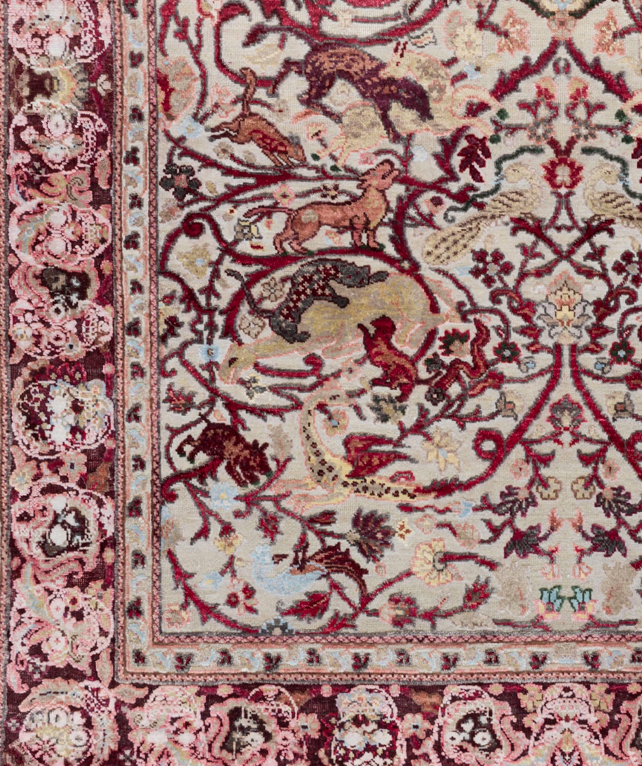 Mexican Skulls Rug by Knots Rugs, Hand-Knotted Silk & Wool Limited Edition For Sale 7