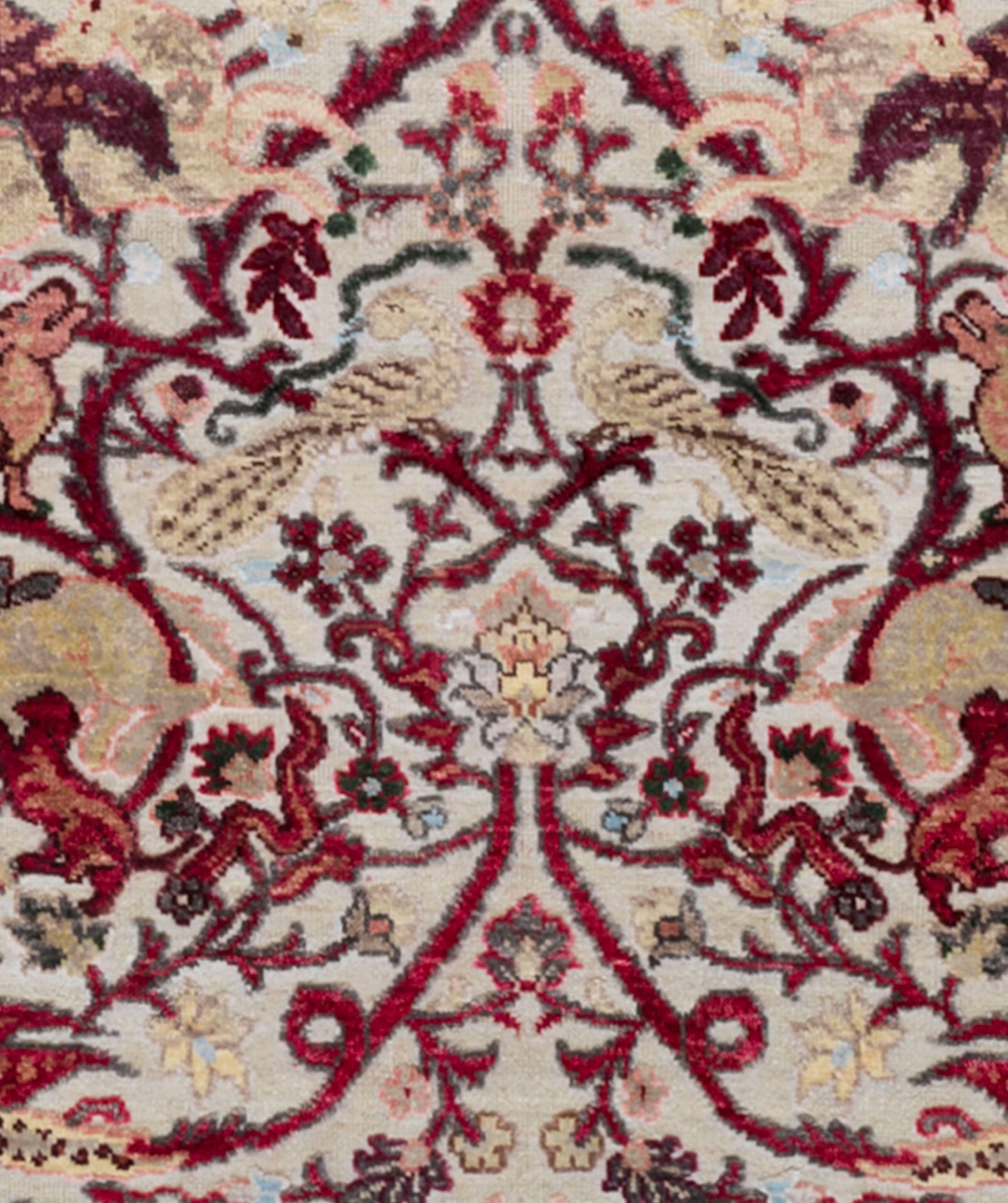 Mexican Skulls Rug by Knots Rugs, Hand-Knotted Silk & Wool Limited Edition For Sale 5
