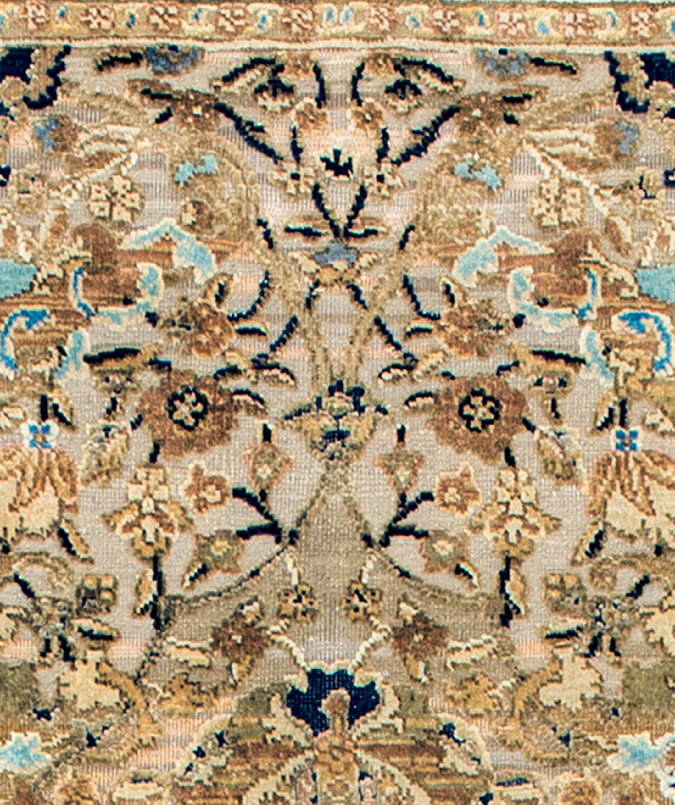 Indian Polonaise No. 01 Rug by Knots Rugs, Hand-Knotted Silk & Wool, Limited Edition For Sale