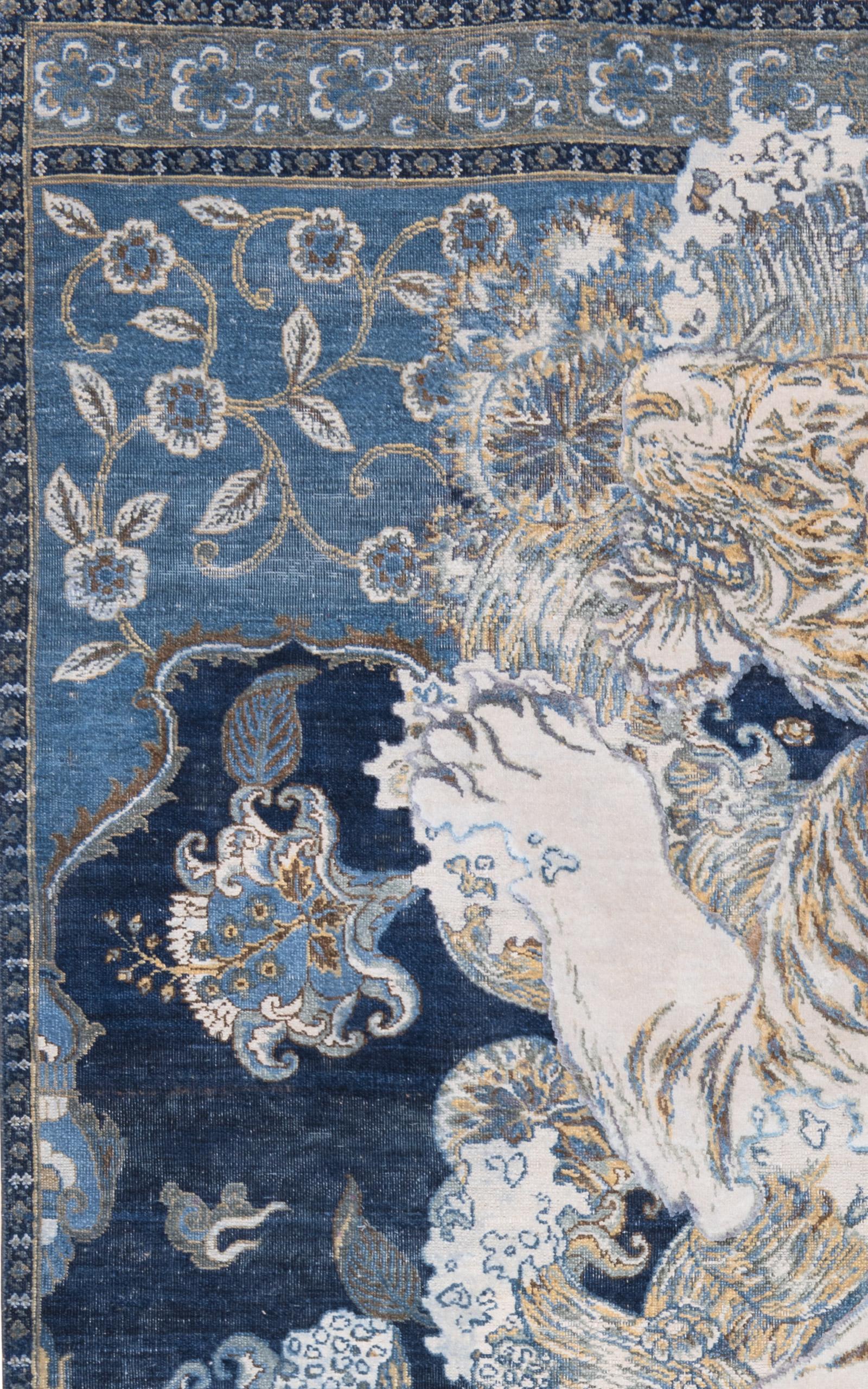 Tibetan Tiger Rug by Knots Rugs, Hand-Knotted Silk & Wool, 17th Century Modern For Sale 1
