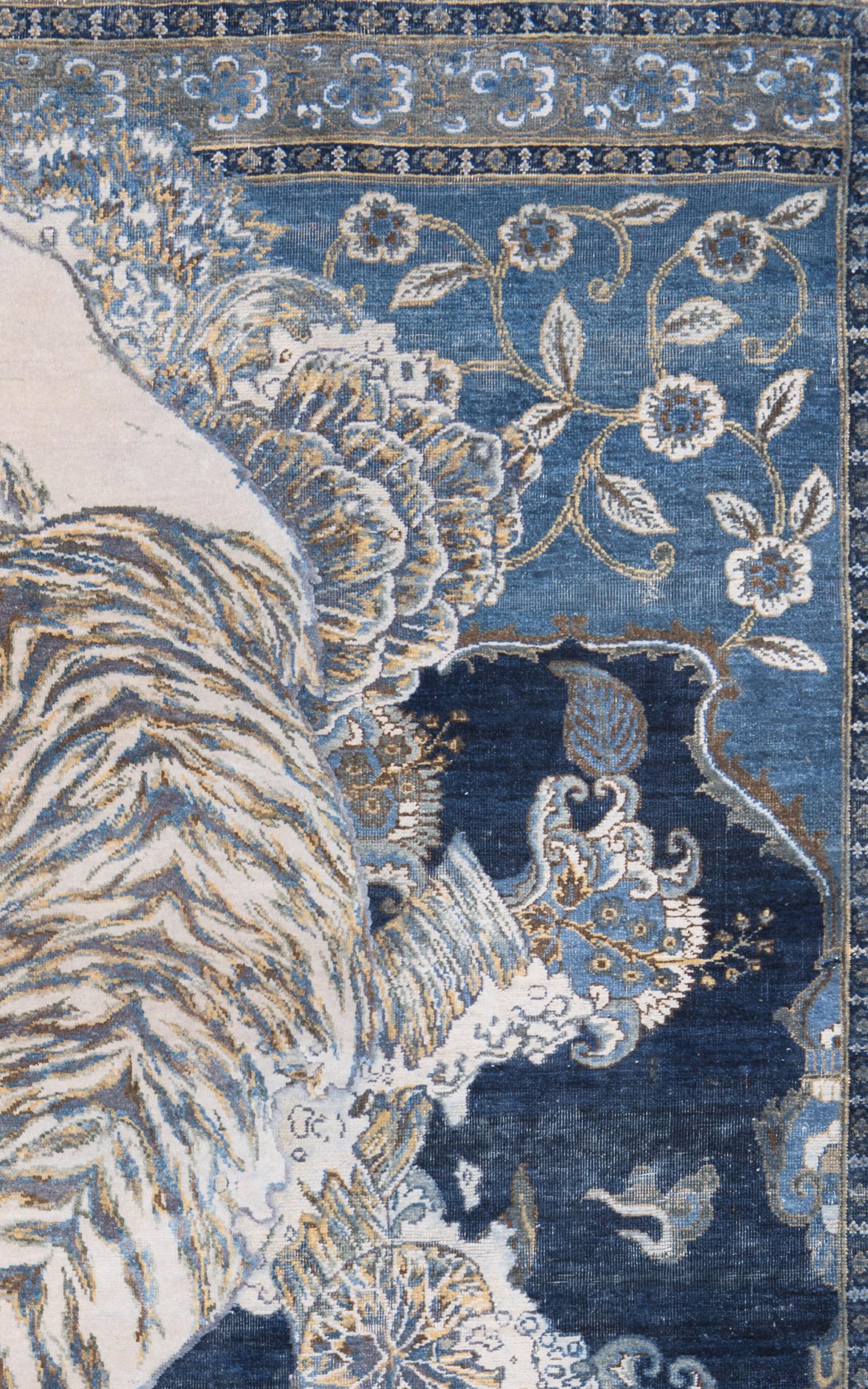 Tibetan Tiger Rug by Knots Rugs, Hand-Knotted Silk & Wool, 17th Century Modern For Sale 2