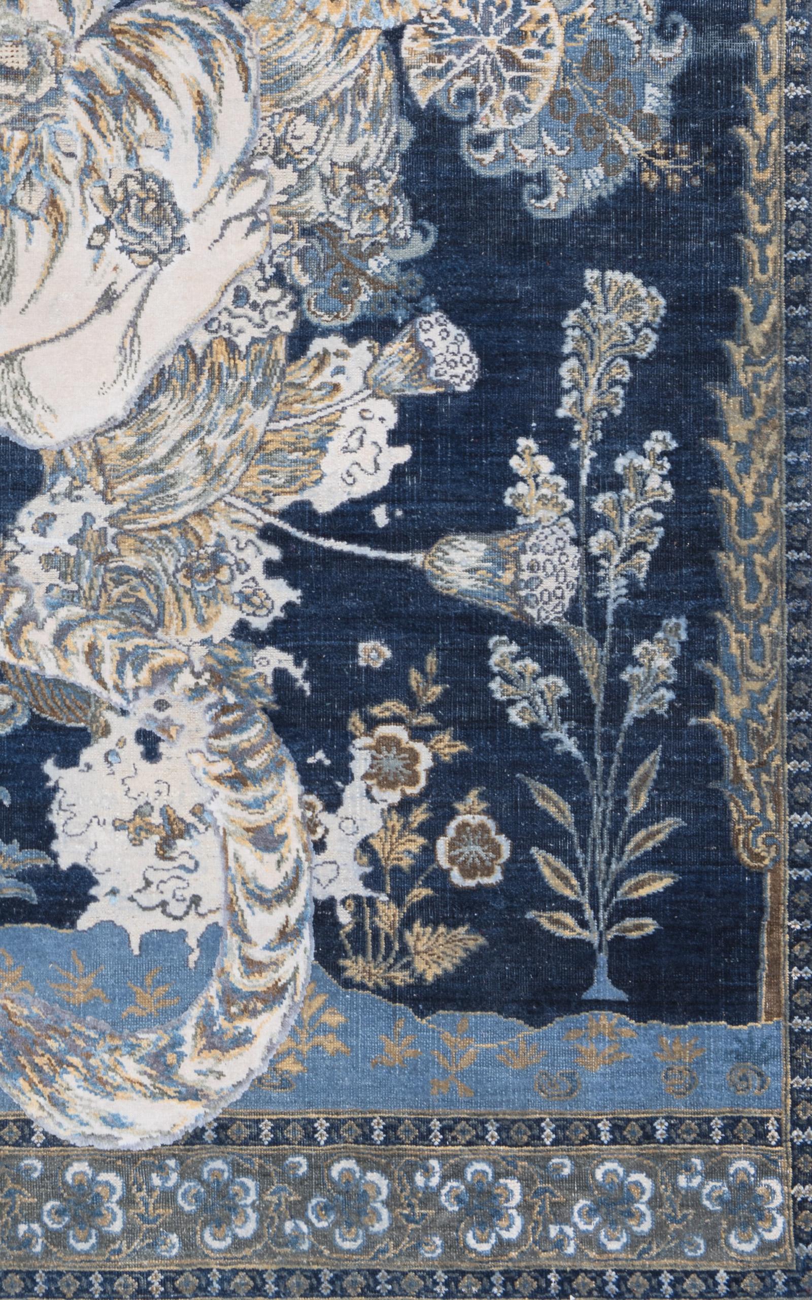 Tibetan Tiger Rug by Knots Rugs, Hand-Knotted Silk & Wool, 17th Century Modern For Sale 3