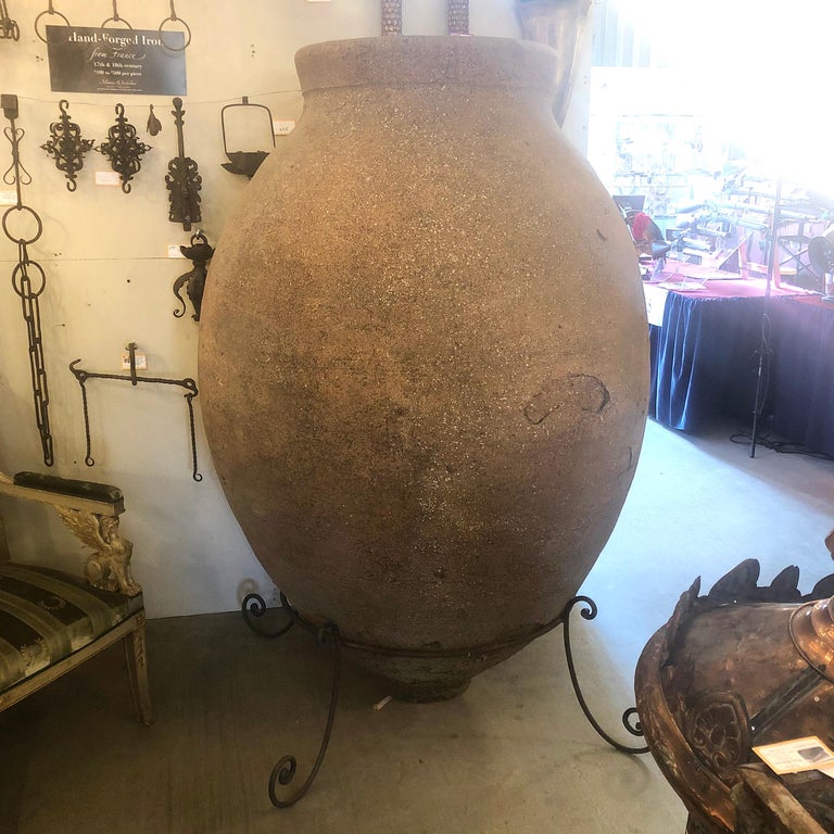 17th Century Monumental Spanish Winemaking Jar or Tinaja, Slim Profile