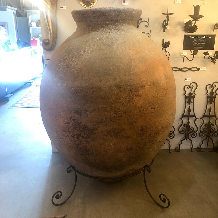 17th Century Monumental Spanish Winemaking Jar or Tinaja, Wide Profile