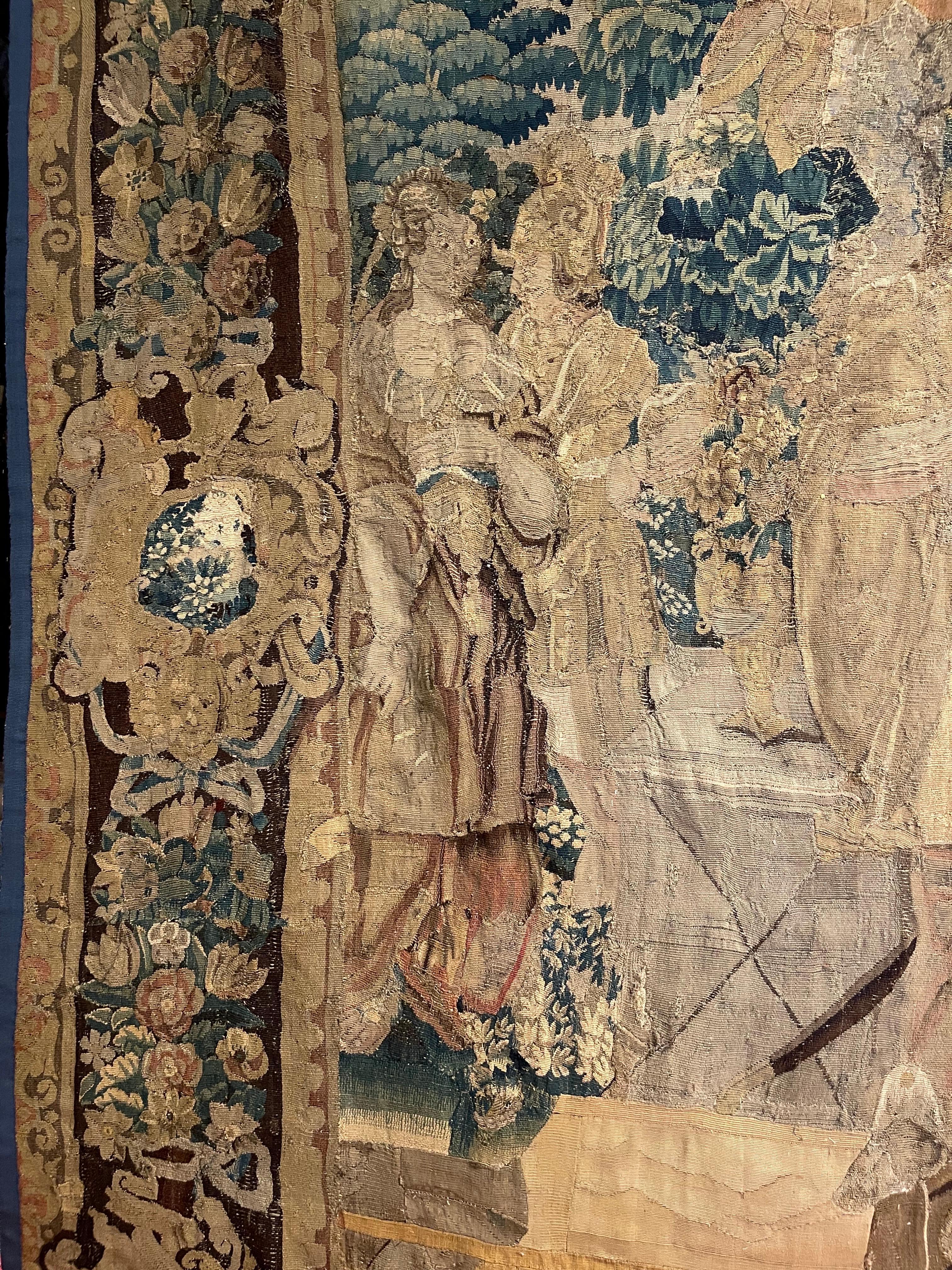 17th Century Monumental Tapestry/Gobelin Audience with the King in Antiquity For Sale 5