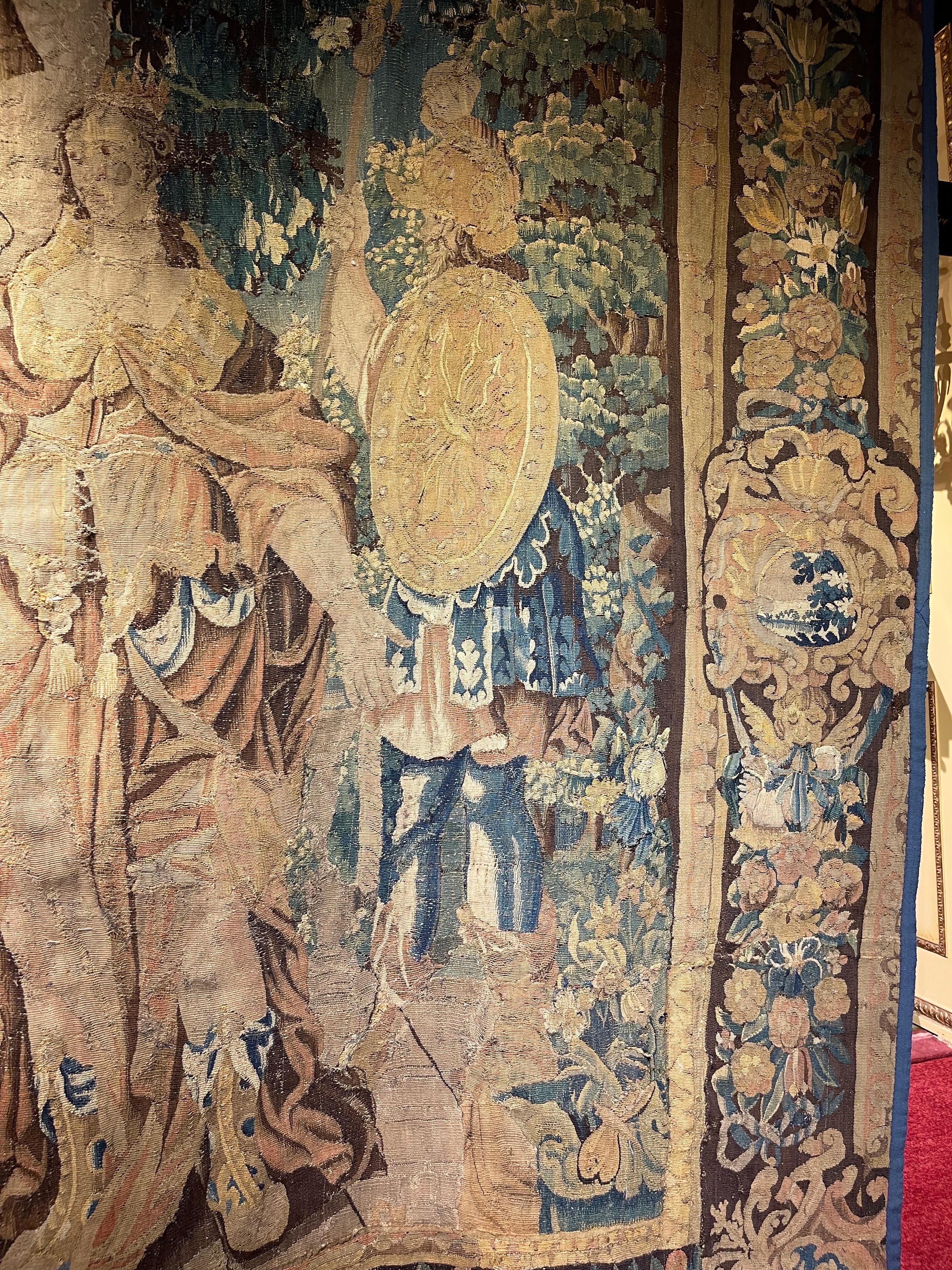 17th Century Monumental Tapestry/Gobelin Audience with the King in Antiquity For Sale 7