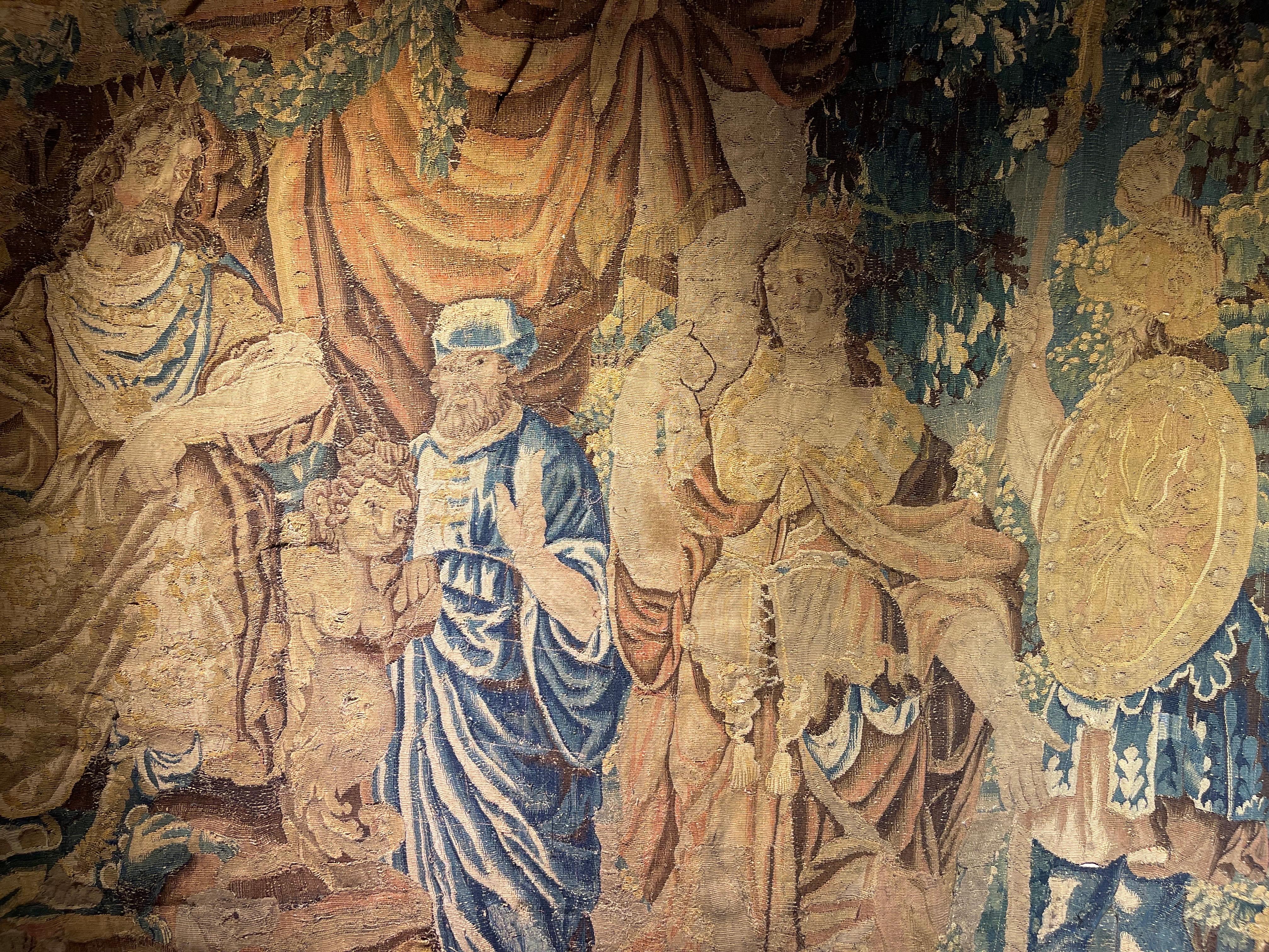 17th Century Monumental Tapestry/Gobelin Audience with the King in Antiquity For Sale 10