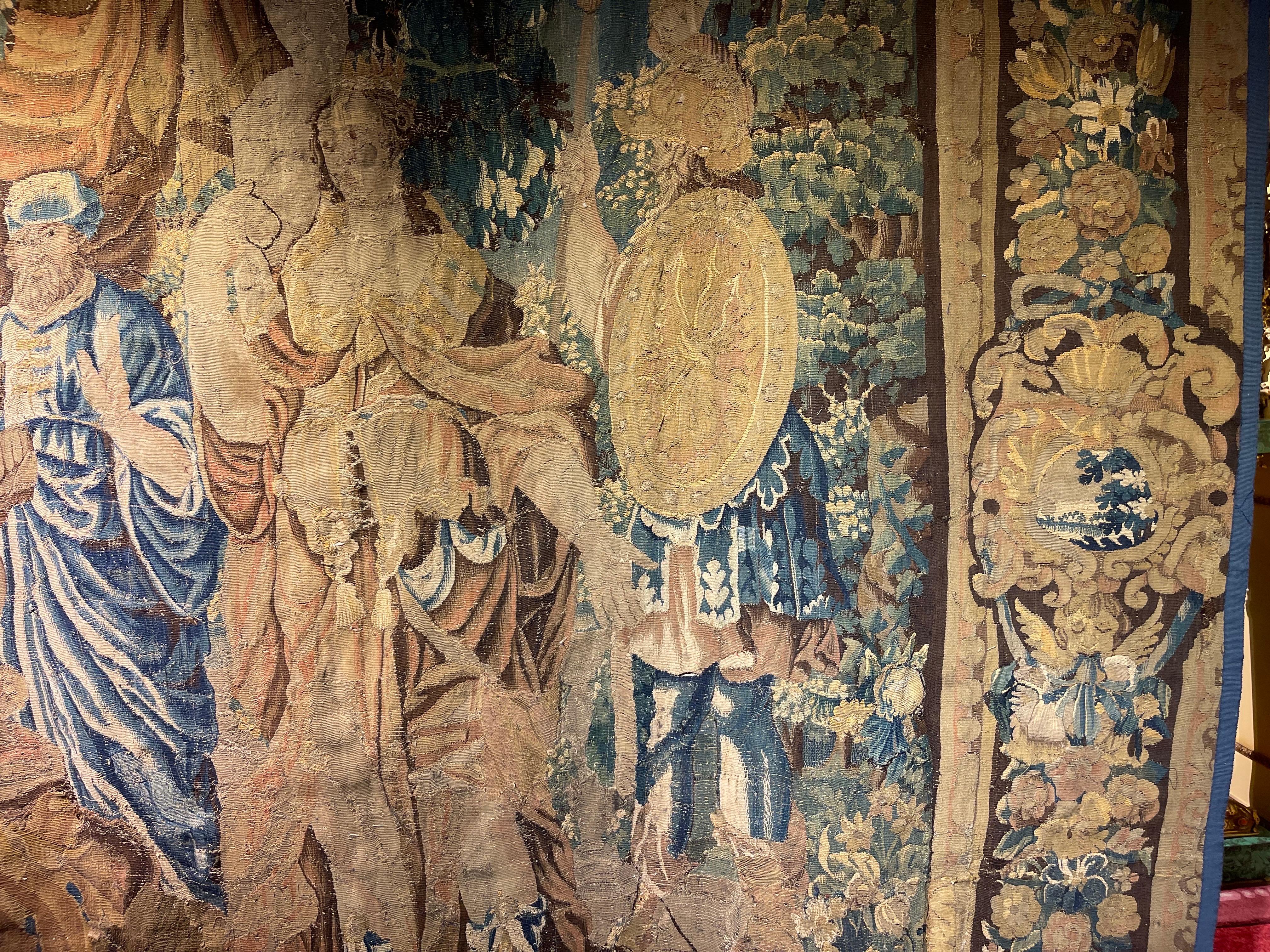 17th Century Monumental Tapestry/Gobelin Audience with the King in Antiquity For Sale 2