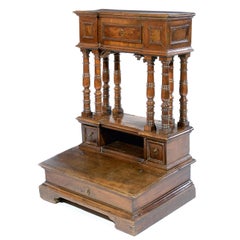 17th Century Moulded Walnut Oratory