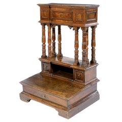 17th Century Moulded Walnut Oratory