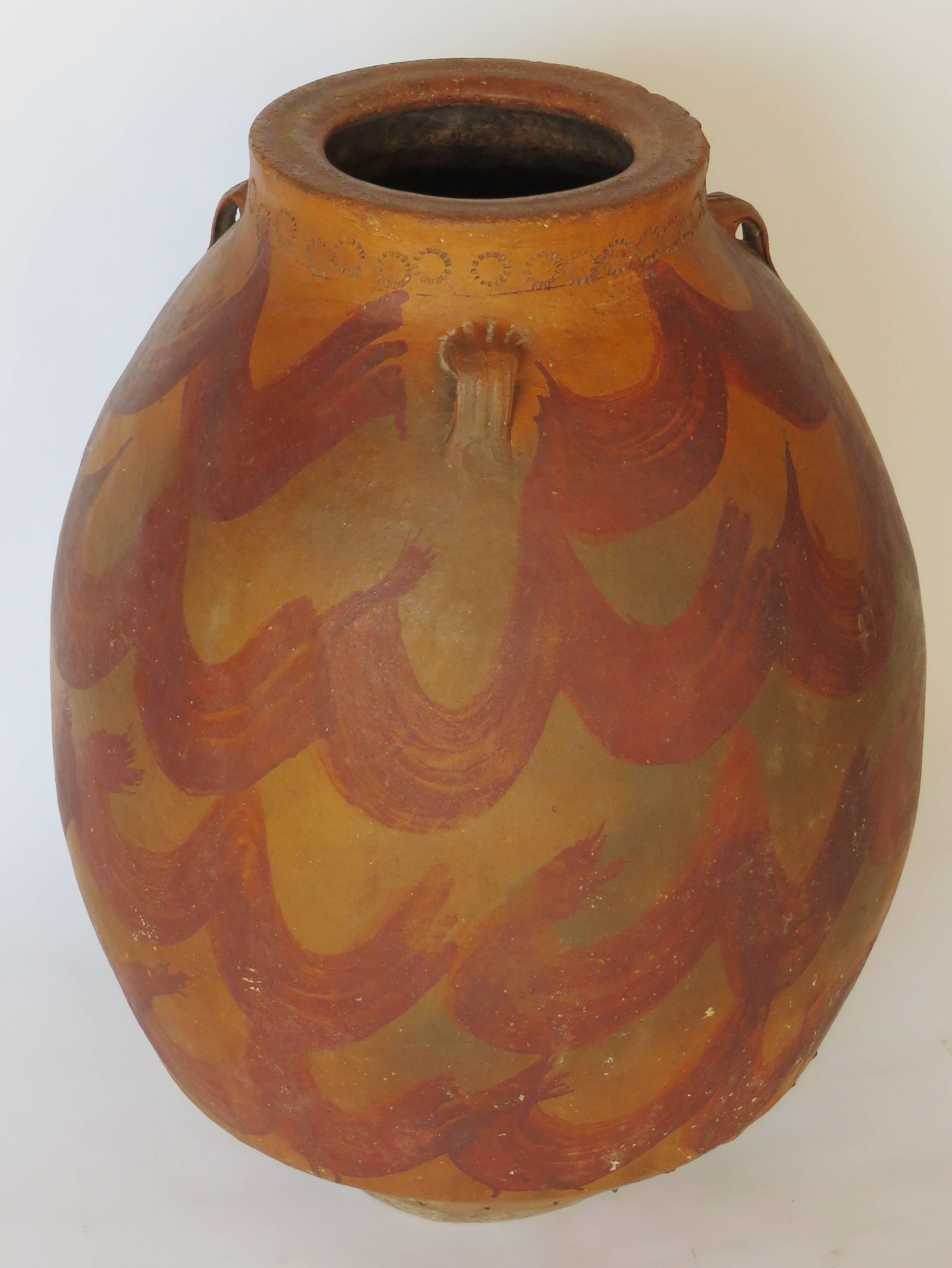 Spanish 17th Century Mozarab Terracotta Jar